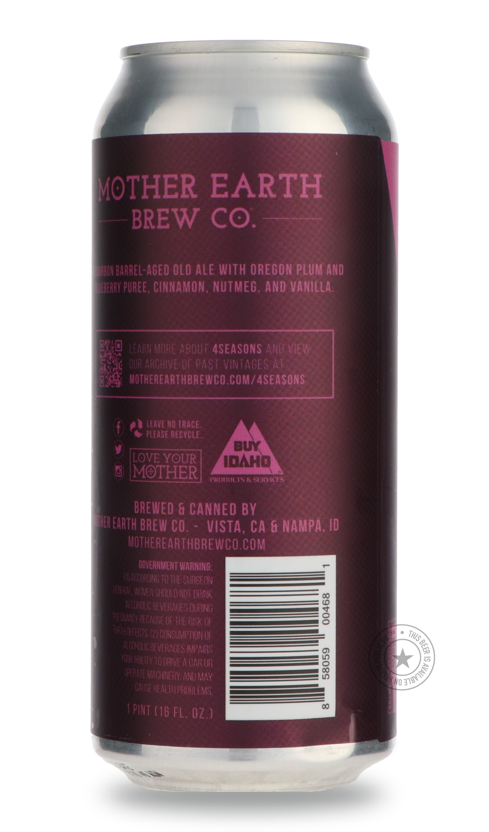 -Mother Earth- 4S Barrel Aged Spiced Plum Winter Spices-Brown & Dark- Only @ Beer Republic - The best online beer store for American & Canadian craft beer - Buy beer online from the USA and Canada - Bier online kopen - Amerikaans bier kopen - Craft beer store - Craft beer kopen - Amerikanisch bier kaufen - Bier online kaufen - Acheter biere online - IPA - Stout - Porter - New England IPA - Hazy IPA - Imperial Stout - Barrel Aged - Barrel Aged Imperial Stout - Brown - Dark beer - Blond - Blonde - Pilsner - L