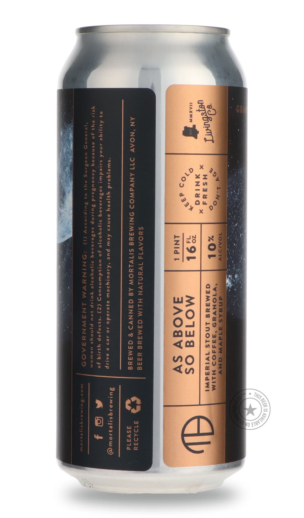 -Mortalis- As Above So Below | Granola + Maple-Stout & Porter- Only @ Beer Republic - The best online beer store for American & Canadian craft beer - Buy beer online from the USA and Canada - Bier online kopen - Amerikaans bier kopen - Craft beer store - Craft beer kopen - Amerikanisch bier kaufen - Bier online kaufen - Acheter biere online - IPA - Stout - Porter - New England IPA - Hazy IPA - Imperial Stout - Barrel Aged - Barrel Aged Imperial Stout - Brown - Dark beer - Blond - Blonde - Pilsner - Lager -