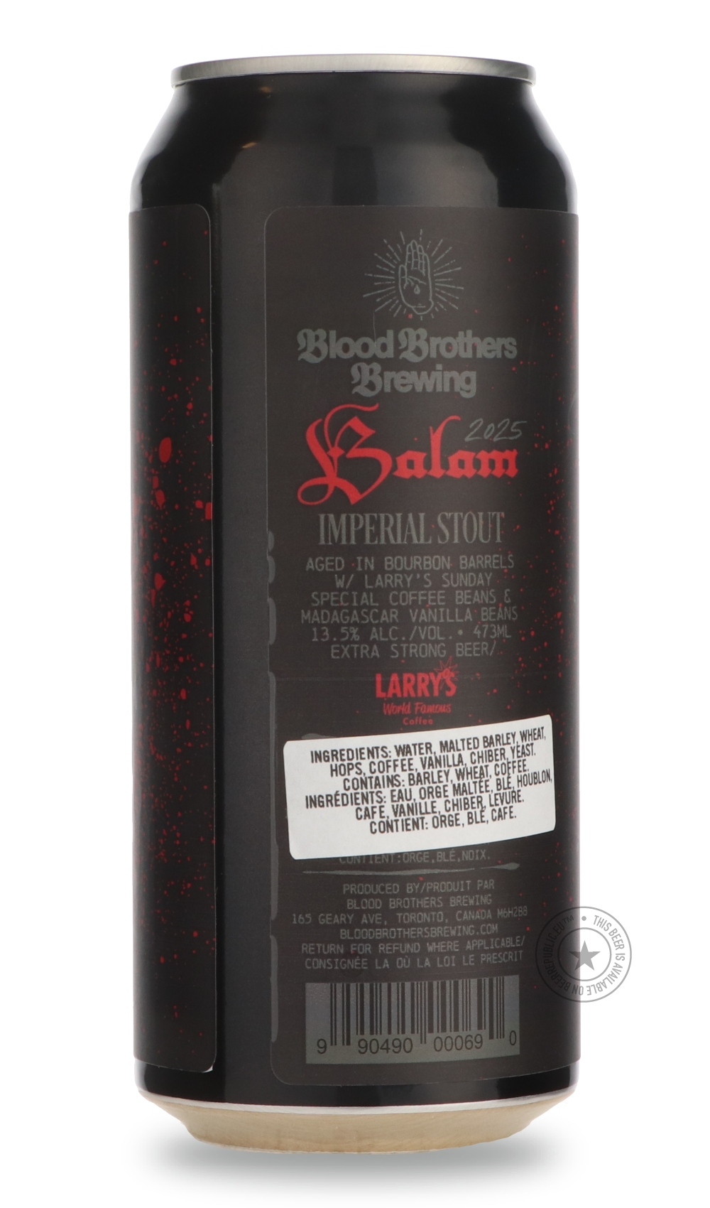 Blood Brothers- Balam Larry's-Stout & Porter- Only @ Beer Republic - The best online beer store for American & Canadian craft beer - Buy beer online from the USA and Canada - Bier online kopen - Amerikaans bier kopen - Craft beer store - Craft beer kopen - Amerikanisch bier kaufen - Bier online kaufen - Acheter biere online - IPA - Stout - Porter - New England IPA - Hazy IPA - Imperial Stout - Barrel Aged - Barrel Aged Imperial Stout - Brown - Dark beer - Blond - Blonde - Pilsner - Lager - Wheat - Weizen -