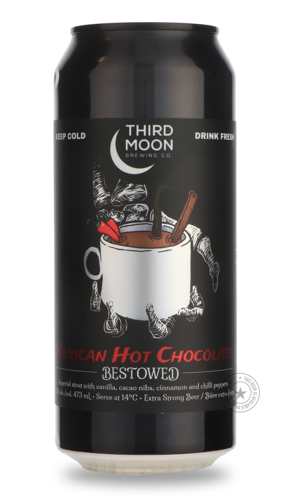 Third Moon- Bestowed - Mexican Hot Chocolate-Stout & Porter- Only @ Beer Republic - The best online beer store for American & Canadian craft beer - Buy beer online from the USA and Canada - Bier online kopen - Amerikaans bier kopen - Craft beer store - Craft beer kopen - Amerikanisch bier kaufen - Bier online kaufen - Acheter biere online - IPA - Stout - Porter - New England IPA - Hazy IPA - Imperial Stout - Barrel Aged - Barrel Aged Imperial Stout - Brown - Dark beer - Blond - Blonde - Pilsner - Lager - Wh