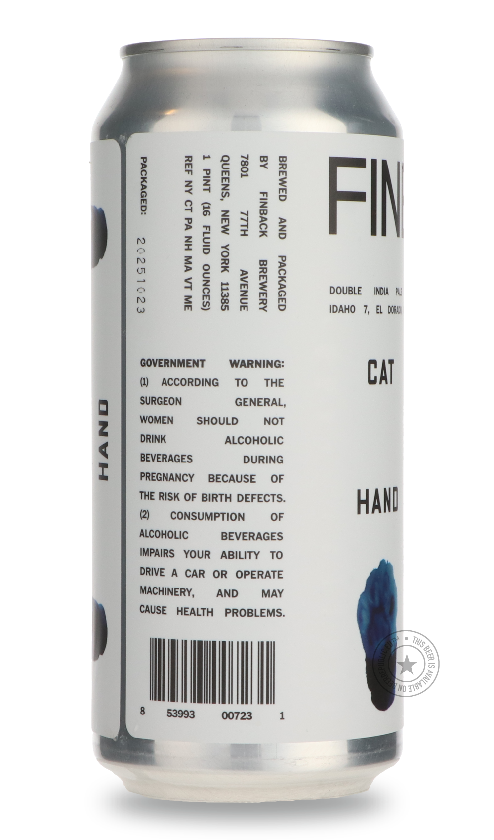 -Finback- Cat Hand-IPA- Only @ Beer Republic - The best online beer store for American & Canadian craft beer - Buy beer online from the USA and Canada - Bier online kopen - Amerikaans bier kopen - Craft beer store - Craft beer kopen - Amerikanisch bier kaufen - Bier online kaufen - Acheter biere online - IPA - Stout - Porter - New England IPA - Hazy IPA - Imperial Stout - Barrel Aged - Barrel Aged Imperial Stout - Brown - Dark beer - Blond - Blonde - Pilsner - Lager - Wheat - Weizen - Amber - Barley Wine -