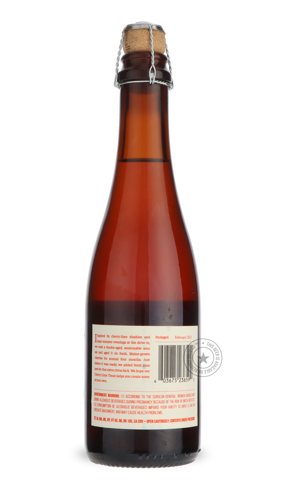 -Allagash- Cherry Lime Times-Sour / Wild & Fruity- Only @ Beer Republic - The best online beer store for American & Canadian craft beer - Buy beer online from the USA and Canada - Bier online kopen - Amerikaans bier kopen - Craft beer store - Craft beer kopen - Amerikanisch bier kaufen - Bier online kaufen - Acheter biere online - IPA - Stout - Porter - New England IPA - Hazy IPA - Imperial Stout - Barrel Aged - Barrel Aged Imperial Stout - Brown - Dark beer - Blond - Blonde - Pilsner - Lager - Wheat - Weiz