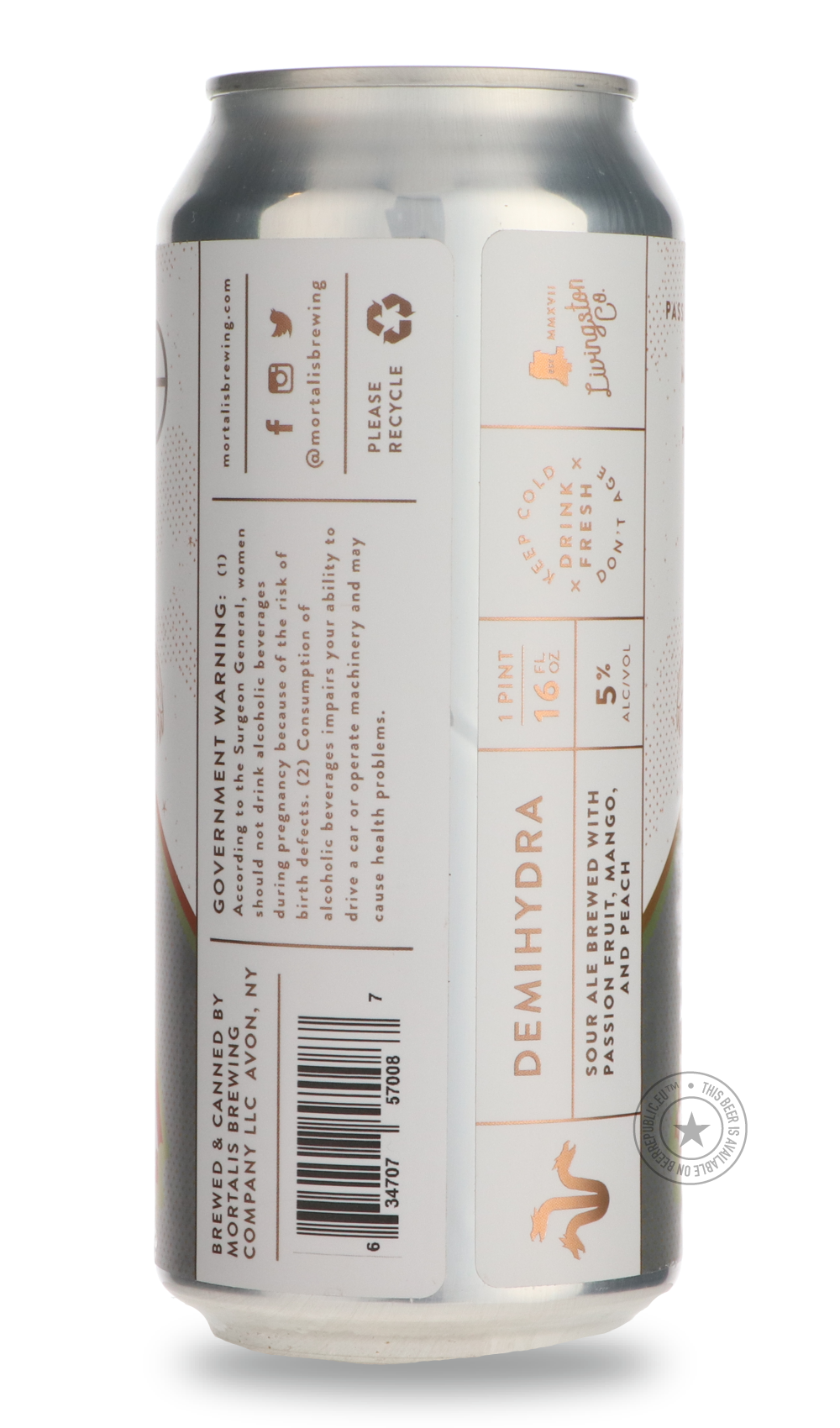 -Mortalis- Demihydra | Passion Fruit Mango Peach-Sour / Wild & Fruity- Only @ Beer Republic - The best online beer store for American & Canadian craft beer - Buy beer online from the USA and Canada - Bier online kopen - Amerikaans bier kopen - Craft beer store - Craft beer kopen - Amerikanisch bier kaufen - Bier online kaufen - Acheter biere online - IPA - Stout - Porter - New England IPA - Hazy IPA - Imperial Stout - Barrel Aged - Barrel Aged Imperial Stout - Brown - Dark beer - Blond - Blonde - Pilsner -