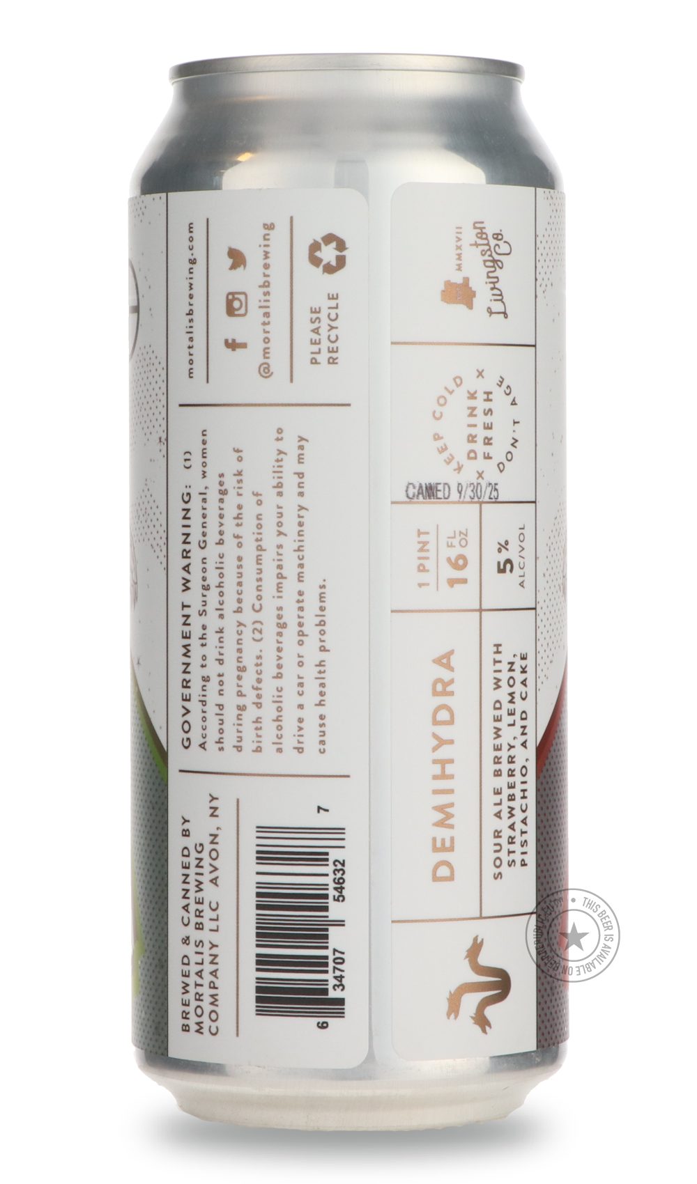 -Mortalis- Demihydra | Strawberry + Lemon + Pistachio-Sour / Wild & Fruity- Only @ Beer Republic - The best online beer store for American & Canadian craft beer - Buy beer online from the USA and Canada - Bier online kopen - Amerikaans bier kopen - Craft beer store - Craft beer kopen - Amerikanisch bier kaufen - Bier online kaufen - Acheter biere online - IPA - Stout - Porter - New England IPA - Hazy IPA - Imperial Stout - Barrel Aged - Barrel Aged Imperial Stout - Brown - Dark beer - Blond - Blonde - Pilsn