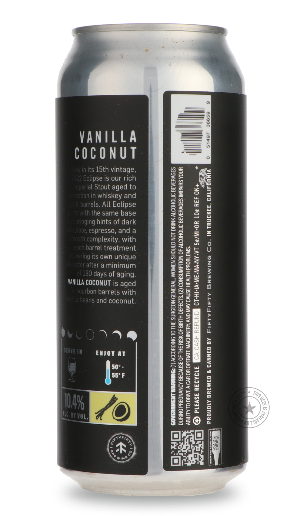 -FiftyFifty- Eclipse - Vanilla Coconut-Stout & Porter- Only @ Beer Republic - The best online beer store for American & Canadian craft beer - Buy beer online from the USA and Canada - Bier online kopen - Amerikaans bier kopen - Craft beer store - Craft beer kopen - Amerikanisch bier kaufen - Bier online kaufen - Acheter biere online - IPA - Stout - Porter - New England IPA - Hazy IPA - Imperial Stout - Barrel Aged - Barrel Aged Imperial Stout - Brown - Dark beer - Blond - Blonde - Pilsner - Lager - Wheat -