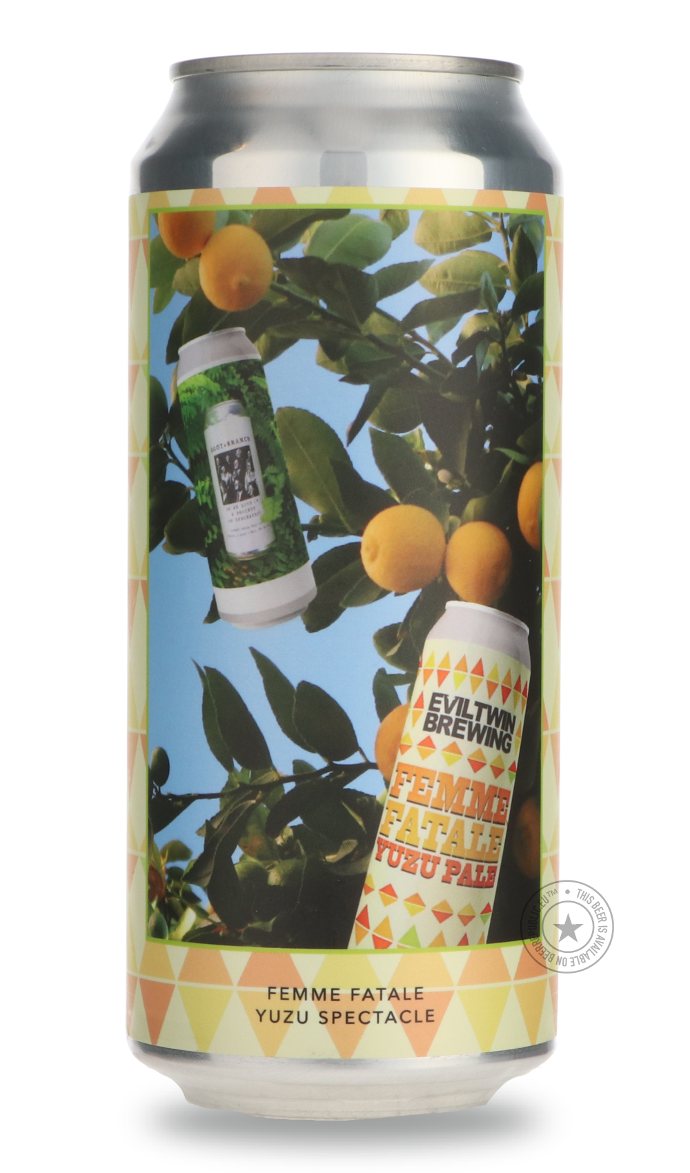 -Evil Twin- Femme Fatale Yuzu Spectacle / Root + Branch-IPA- Only @ Beer Republic - The best online beer store for American & Canadian craft beer - Buy beer online from the USA and Canada - Bier online kopen - Amerikaans bier kopen - Craft beer store - Craft beer kopen - Amerikanisch bier kaufen - Bier online kaufen - Acheter biere online - IPA - Stout - Porter - New England IPA - Hazy IPA - Imperial Stout - Barrel Aged - Barrel Aged Imperial Stout - Brown - Dark beer - Blond - Blonde - Pilsner - Lager - Wh