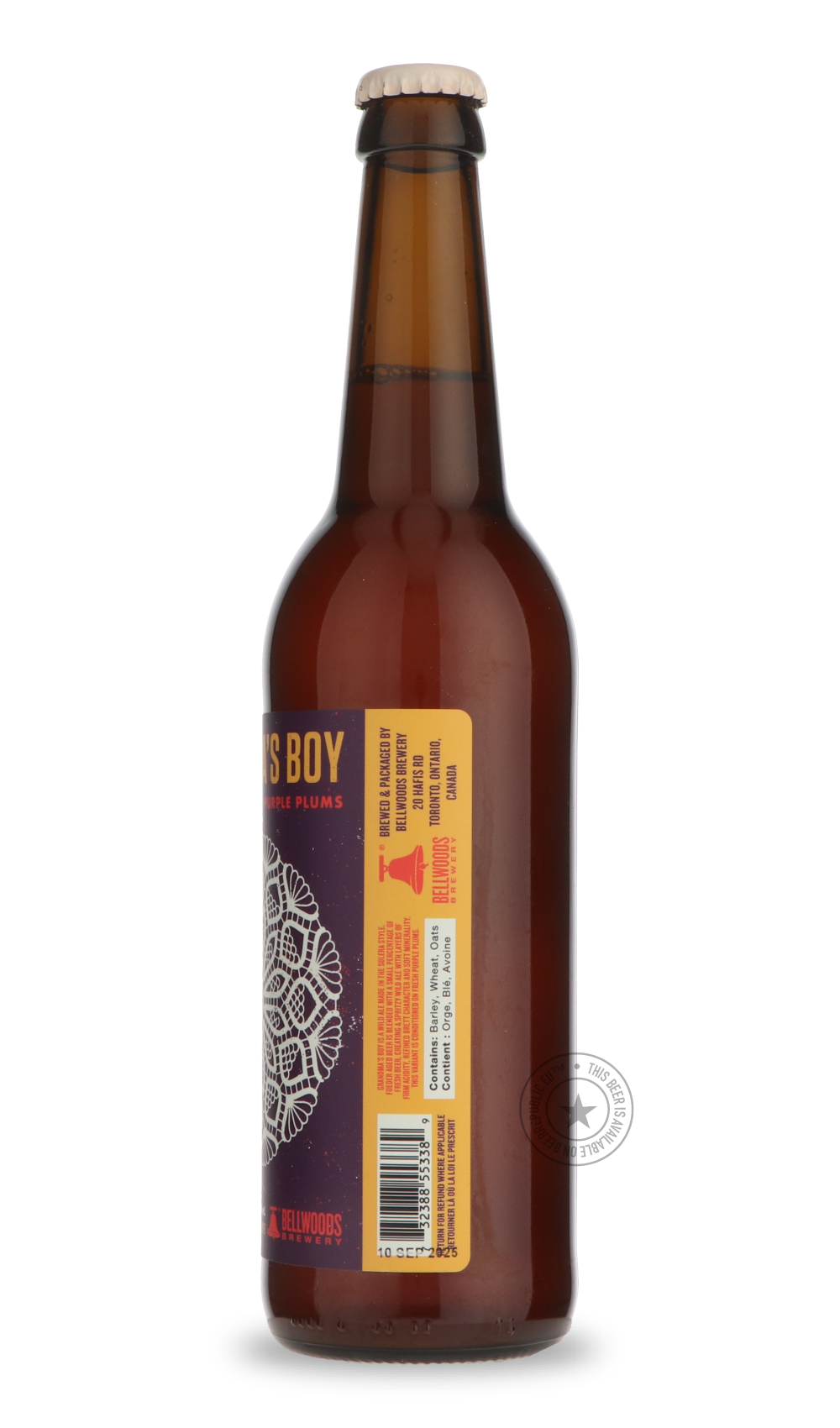 Bellwoods- Grandma's Boy Purple Plum-Sour / Wild & Fruity- Only @ Beer Republic - The best online beer store for American & Canadian craft beer - Buy beer online from the USA and Canada - Bier online kopen - Amerikaans bier kopen - Craft beer store - Craft beer kopen - Amerikanisch bier kaufen - Bier online kaufen - Acheter biere online - IPA - Stout - Porter - New England IPA - Hazy IPA - Imperial Stout - Barrel Aged - Barrel Aged Imperial Stout - Brown - Dark beer - Blond - Blonde - Pilsner - Lager - Whea