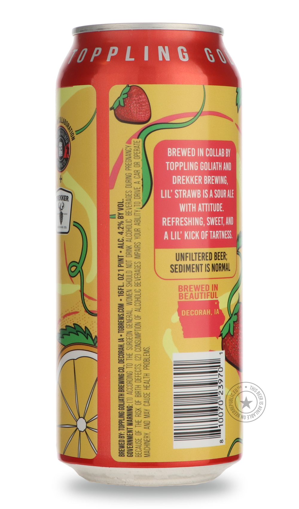 Toppling Goliath- Lil' Strawb / Drekker-Sour / Wild & Fruity- Only @ Beer Republic - The best online beer store for American & Canadian craft beer - Buy beer online from the USA and Canada - Bier online kopen - Amerikaans bier kopen - Craft beer store - Craft beer kopen - Amerikanisch bier kaufen - Bier online kaufen - Acheter biere online - IPA - Stout - Porter - New England IPA - Hazy IPA - Imperial Stout - Barrel Aged - Barrel Aged Imperial Stout - Brown - Dark beer - Blond - Blonde - Pilsner - Lager - W