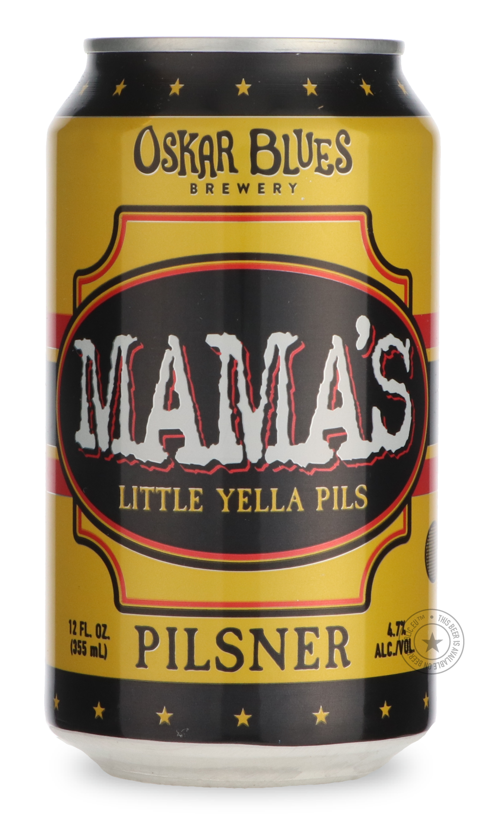 -Oskar Blues- Mama's Little Yella-Pale- Only @ Beer Republic - The best online beer store for American & Canadian craft beer - Buy beer online from the USA and Canada - Bier online kopen - Amerikaans bier kopen - Craft beer store - Craft beer kopen - Amerikanisch bier kaufen - Bier online kaufen - Acheter biere online - IPA - Stout - Porter - New England IPA - Hazy IPA - Imperial Stout - Barrel Aged - Barrel Aged Imperial Stout - Brown - Dark beer - Blond - Blonde - Pilsner - Lager - Wheat - Weizen - Amber