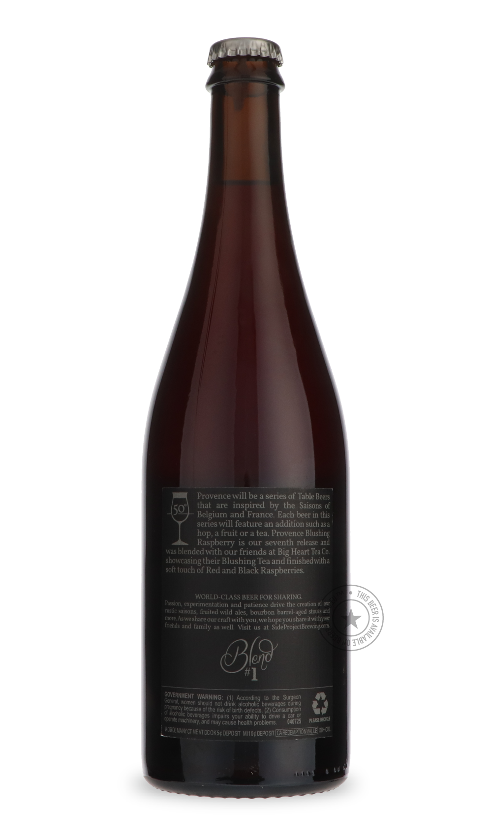 -Side Project- Provence: Blushing Raspberry-Sour / Wild & Fruity- Only @ Beer Republic - The best online beer store for American & Canadian craft beer - Buy beer online from the USA and Canada - Bier online kopen - Amerikaans bier kopen - Craft beer store - Craft beer kopen - Amerikanisch bier kaufen - Bier online kaufen - Acheter biere online - IPA - Stout - Porter - New England IPA - Hazy IPA - Imperial Stout - Barrel Aged - Barrel Aged Imperial Stout - Brown - Dark beer - Blond - Blonde - Pilsner - Lager