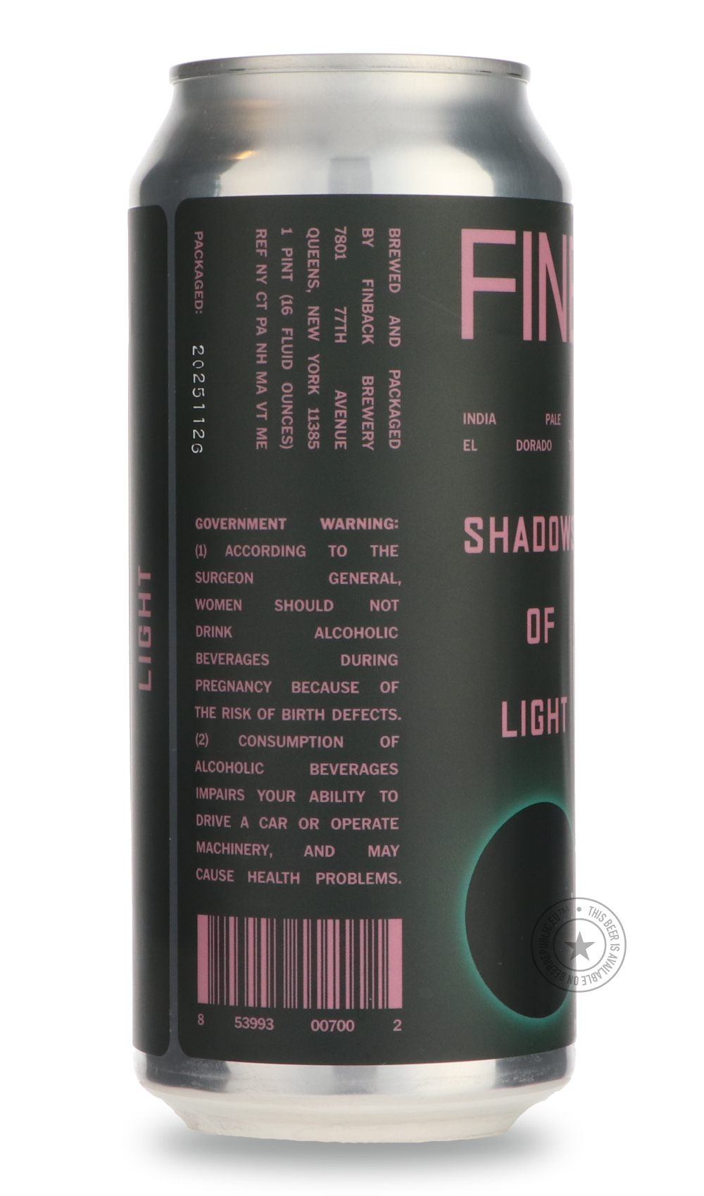 Finback- Shadows of Light-IPA- Only @ Beer Republic - The best online beer store for American & Canadian craft beer - Buy beer online from the USA and Canada - Bier online kopen - Amerikaans bier kopen - Craft beer store - Craft beer kopen - Amerikanisch bier kaufen - Bier online kaufen - Acheter biere online - IPA - Stout - Porter - New England IPA - Hazy IPA - Imperial Stout - Barrel Aged - Barrel Aged Imperial Stout - Brown - Dark beer - Blond - Blonde - Pilsner - Lager - Wheat - Weizen - Amber - Barley