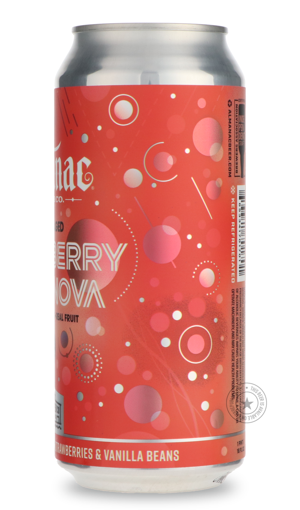 -Almanac- Strawberry Sournova-Sour / Wild & Fruity- Only @ Beer Republic - The best online beer store for American & Canadian craft beer - Buy beer online from the USA and Canada - Bier online kopen - Amerikaans bier kopen - Craft beer store - Craft beer kopen - Amerikanisch bier kaufen - Bier online kaufen - Acheter biere online - IPA - Stout - Porter - New England IPA - Hazy IPA - Imperial Stout - Barrel Aged - Barrel Aged Imperial Stout - Brown - Dark beer - Blond - Blonde - Pilsner - Lager - Wheat - Wei