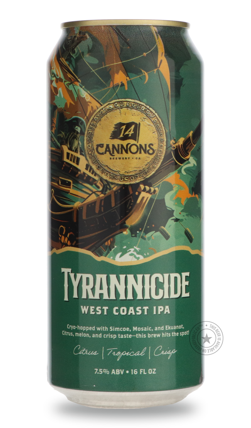 -14 Cannons- Tyrannicide-IPA- Only @ Beer Republic - The best online beer store for American & Canadian craft beer - Buy beer online from the USA and Canada - Bier online kopen - Amerikaans bier kopen - Craft beer store - Craft beer kopen - Amerikanisch bier kaufen - Bier online kaufen - Acheter biere online - IPA - Stout - Porter - New England IPA - Hazy IPA - Imperial Stout - Barrel Aged - Barrel Aged Imperial Stout - Brown - Dark beer - Blond - Blonde - Pilsner - Lager - Wheat - Weizen - Amber - Barley W
