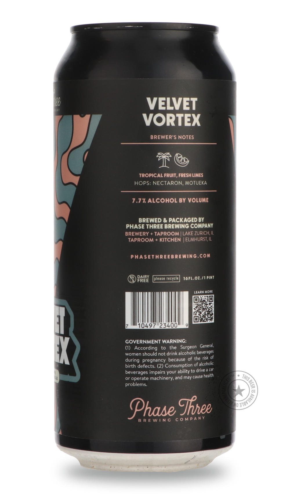 -Phase Three- Velvet Vortex-IPA- Only @ Beer Republic - The best online beer store for American & Canadian craft beer - Buy beer online from the USA and Canada - Bier online kopen - Amerikaans bier kopen - Craft beer store - Craft beer kopen - Amerikanisch bier kaufen - Bier online kaufen - Acheter biere online - IPA - Stout - Porter - New England IPA - Hazy IPA - Imperial Stout - Barrel Aged - Barrel Aged Imperial Stout - Brown - Dark beer - Blond - Blonde - Pilsner - Lager - Wheat - Weizen - Amber - Barle