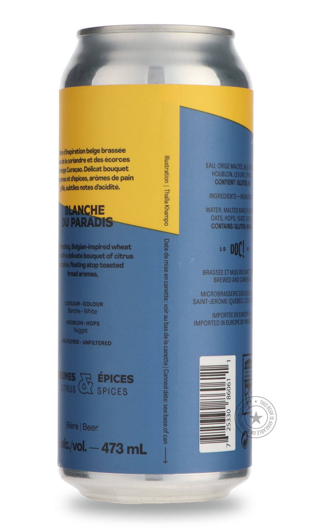 Dieu du Ciel- Blanche du Paradis-Pale- Only @ Beer Republic - The best online beer store for American & Canadian craft beer - Buy beer online from the USA and Canada - Bier online kopen - Amerikaans bier kopen - Craft beer store - Craft beer kopen - Amerikanisch bier kaufen - Bier online kaufen - Acheter biere online - IPA - Stout - Porter - New England IPA - Hazy IPA - Imperial Stout - Barrel Aged - Barrel Aged Imperial Stout - Brown - Dark beer - Blond - Blonde - Pilsner - Lager - Wheat - Weizen - Amber -