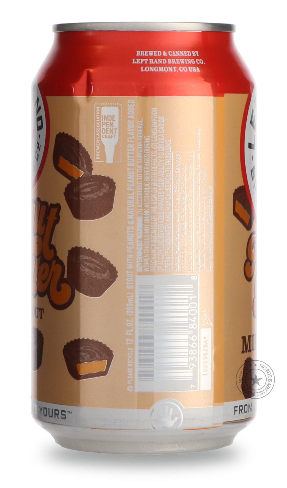 -Left Hand- Peanut Butter Milk Stout-Stout & Porter- Only @ Beer Republic - The best online beer store for American & Canadian craft beer - Buy beer online from the USA and Canada - Bier online kopen - Amerikaans bier kopen - Craft beer store - Craft beer kopen - Amerikanisch bier kaufen - Bier online kaufen - Acheter biere online - IPA - Stout - Porter - New England IPA - Hazy IPA - Imperial Stout - Barrel Aged - Barrel Aged Imperial Stout - Brown - Dark beer - Blond - Blonde - Pilsner - Lager - Wheat - We