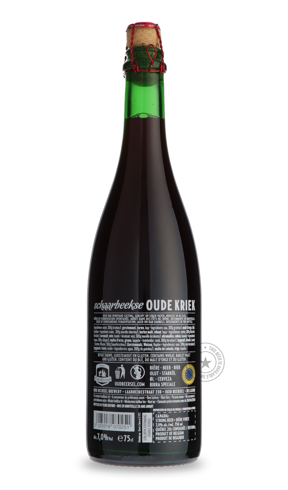 -Oud Beersel- Schaarbeekse Oude Kriek-Sour / Wild & Fruity- Only @ Beer Republic - The best online beer store for American & Canadian craft beer - Buy beer online from the USA and Canada - Bier online kopen - Amerikaans bier kopen - Craft beer store - Craft beer kopen - Amerikanisch bier kaufen - Bier online kaufen - Acheter biere online - IPA - Stout - Porter - New England IPA - Hazy IPA - Imperial Stout - Barrel Aged - Barrel Aged Imperial Stout - Brown - Dark beer - Blond - Blonde - Pilsner - Lager - Whe