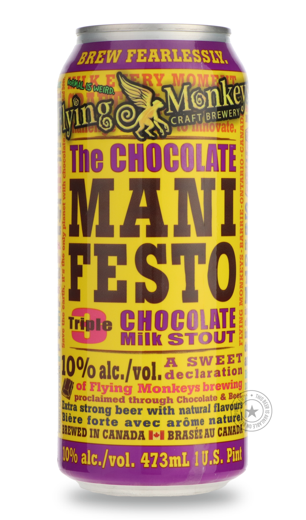 Flying Monkeys- The Chocolate Manifesto-Stout & Porter- Only @ Beer Republic - The best online beer store for American & Canadian craft beer - Buy beer online from the USA and Canada - Bier online kopen - Amerikaans bier kopen - Craft beer store - Craft beer kopen - Amerikanisch bier kaufen - Bier online kaufen - Acheter biere online - IPA - Stout - Porter - New England IPA - Hazy IPA - Imperial Stout - Barrel Aged - Barrel Aged Imperial Stout - Brown - Dark beer - Blond - Blonde - Pilsner - Lager - Wheat -
