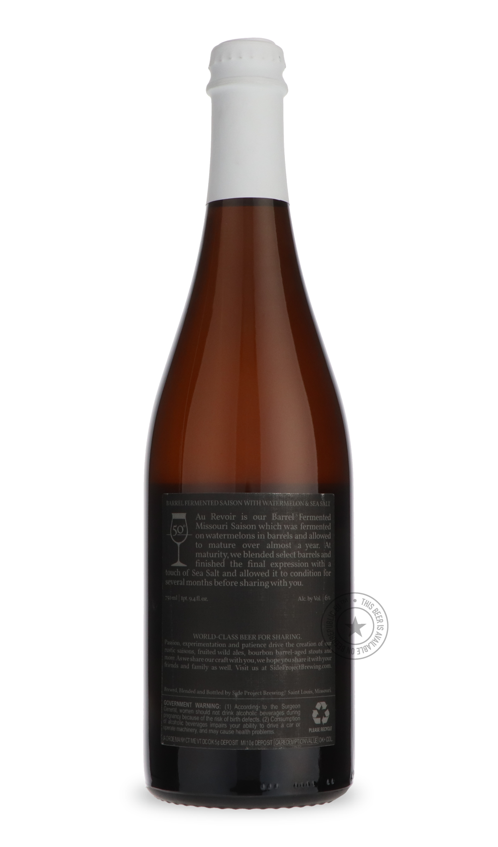 -Side Project- Au Revoir-Sour / Wild & Fruity- Only @ Beer Republic - The best online beer store for American & Canadian craft beer - Buy beer online from the USA and Canada - Bier online kopen - Amerikaans bier kopen - Craft beer store - Craft beer kopen - Amerikanisch bier kaufen - Bier online kaufen - Acheter biere online - IPA - Stout - Porter - New England IPA - Hazy IPA - Imperial Stout - Barrel Aged - Barrel Aged Imperial Stout - Brown - Dark beer - Blond - Blonde - Pilsner - Lager - Wheat - Weizen -