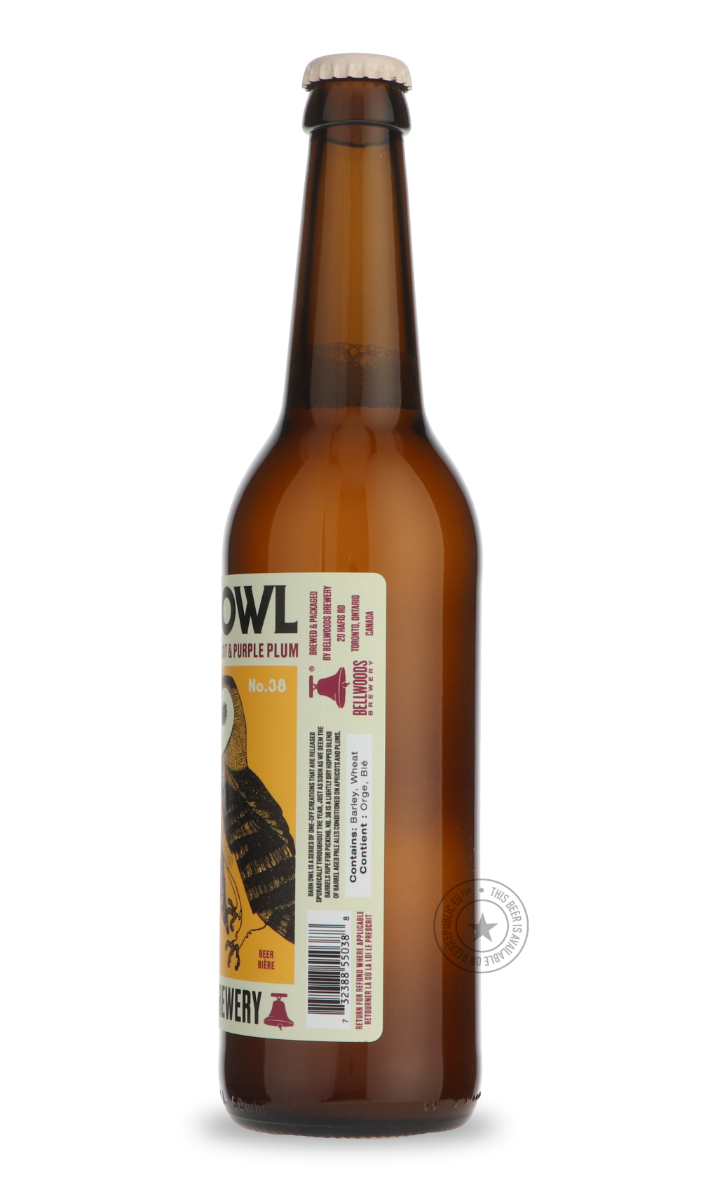 Bellwoods- Barn Owl (No. 38)-Sour / Wild & Fruity- Only @ Beer Republic - The best online beer store for American & Canadian craft beer - Buy beer online from the USA and Canada - Bier online kopen - Amerikaans bier kopen - Craft beer store - Craft beer kopen - Amerikanisch bier kaufen - Bier online kaufen - Acheter biere online - IPA - Stout - Porter - New England IPA - Hazy IPA - Imperial Stout - Barrel Aged - Barrel Aged Imperial Stout - Brown - Dark beer - Blond - Blonde - Pilsner - Lager - Wheat - Weiz