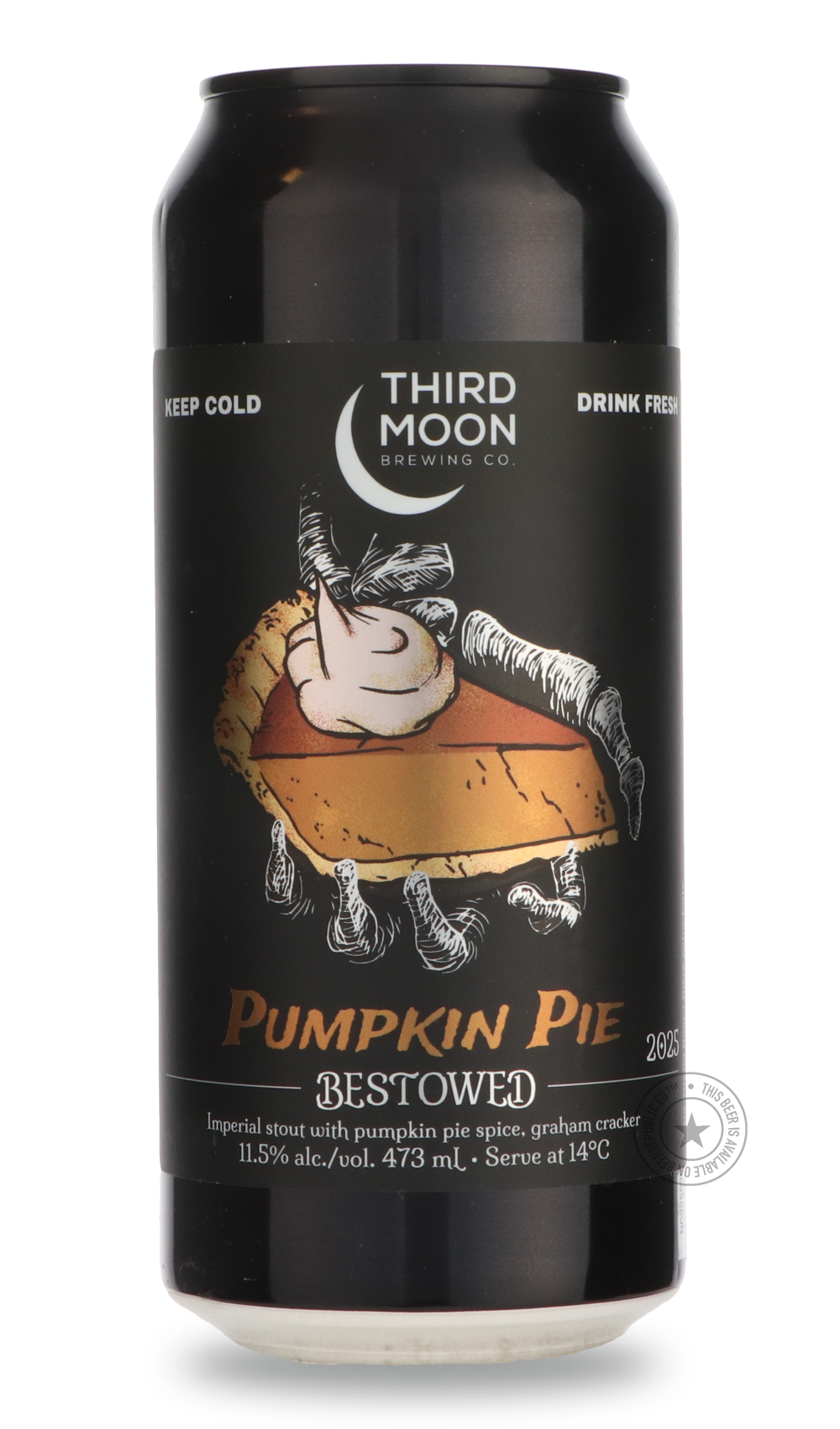 -Third Moon- Bestowed Pumpkin Pie-Stout & Porter- Only @ Beer Republic - The best online beer store for American & Canadian craft beer - Buy beer online from the USA and Canada - Bier online kopen - Amerikaans bier kopen - Craft beer store - Craft beer kopen - Amerikanisch bier kaufen - Bier online kaufen - Acheter biere online - IPA - Stout - Porter - New England IPA - Hazy IPA - Imperial Stout - Barrel Aged - Barrel Aged Imperial Stout - Brown - Dark beer - Blond - Blonde - Pilsner - Lager - Wheat - Weize