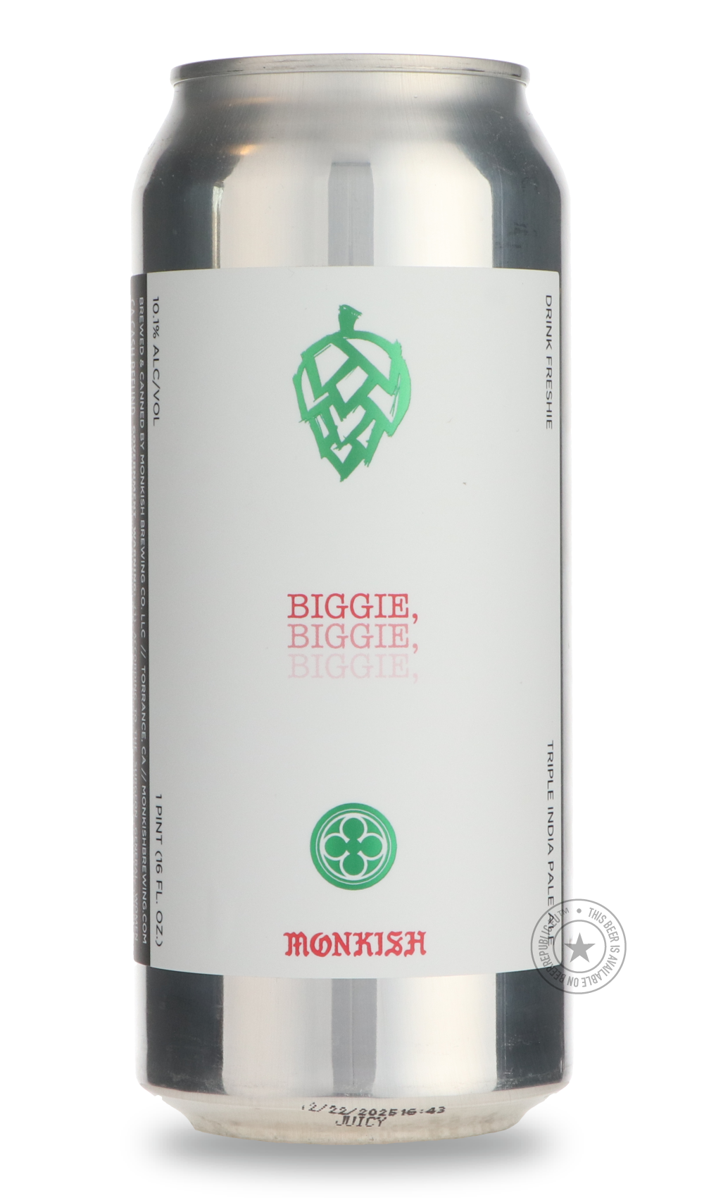 Monkish- Biggie, Biggie, Biggie-IPA- Only @ Beer Republic - The best online beer store for American & Canadian craft beer - Buy beer online from the USA and Canada - Bier online kopen - Amerikaans bier kopen - Craft beer store - Craft beer kopen - Amerikanisch bier kaufen - Bier online kaufen - Acheter biere online - IPA - Stout - Porter - New England IPA - Hazy IPA - Imperial Stout - Barrel Aged - Barrel Aged Imperial Stout - Brown - Dark beer - Blond - Blonde - Pilsner - Lager - Wheat - Weizen - Amber - B
