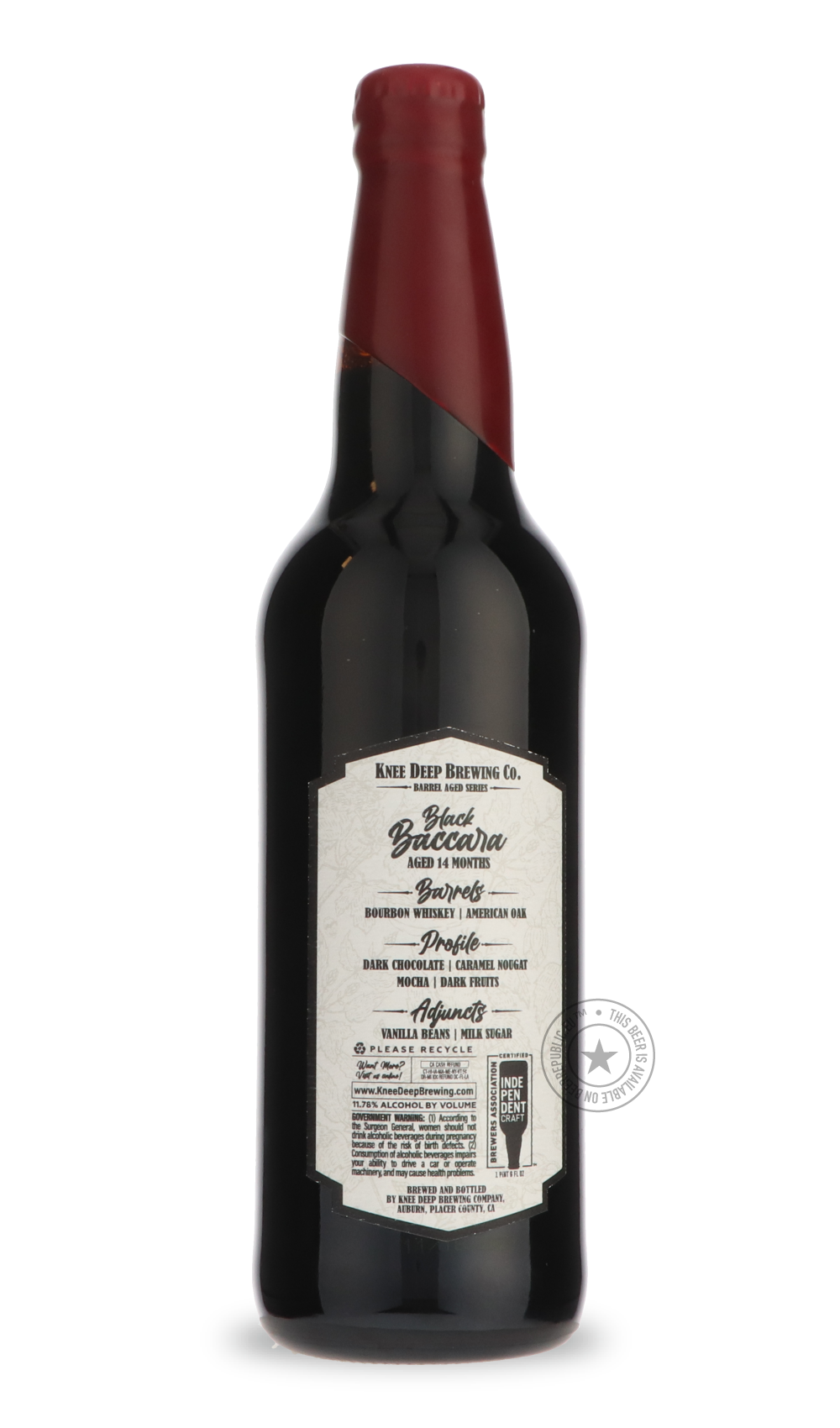 -Knee Deep- Black Baccara-IPA- Only @ Beer Republic - The best online beer store for American & Canadian craft beer - Buy beer online from the USA and Canada - Bier online kopen - Amerikaans bier kopen - Craft beer store - Craft beer kopen - Amerikanisch bier kaufen - Bier online kaufen - Acheter biere online - IPA - Stout - Porter - New England IPA - Hazy IPA - Imperial Stout - Barrel Aged - Barrel Aged Imperial Stout - Brown - Dark beer - Blond - Blonde - Pilsner - Lager - Wheat - Weizen - Amber - Barley 