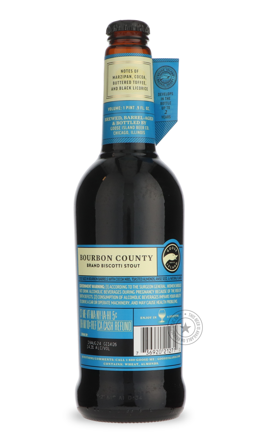 Goose Island- Bourbon County Brand Biscotti Stout (2022)-Stout & Porter- Only @ Beer Republic - The best online beer store for American & Canadian craft beer - Buy beer online from the USA and Canada - Bier online kopen - Amerikaans bier kopen - Craft beer store - Craft beer kopen - Amerikanisch bier kaufen - Bier online kaufen - Acheter biere online - IPA - Stout - Porter - New England IPA - Hazy IPA - Imperial Stout - Barrel Aged - Barrel Aged Imperial Stout - Brown - Dark beer - Blond - Blonde - Pilsner 