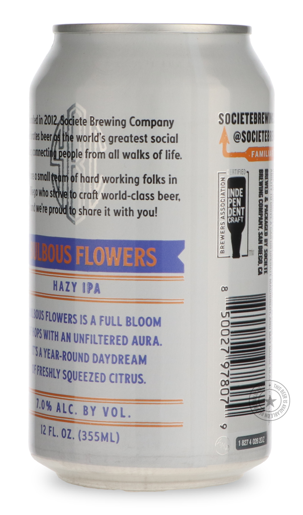 -Societe- Bulbous Flowers-IPA- Only @ Beer Republic - The best online beer store for American & Canadian craft beer - Buy beer online from the USA and Canada - Bier online kopen - Amerikaans bier kopen - Craft beer store - Craft beer kopen - Amerikanisch bier kaufen - Bier online kaufen - Acheter biere online - IPA - Stout - Porter - New England IPA - Hazy IPA - Imperial Stout - Barrel Aged - Barrel Aged Imperial Stout - Brown - Dark beer - Blond - Blonde - Pilsner - Lager - Wheat - Weizen - Amber - Barley 