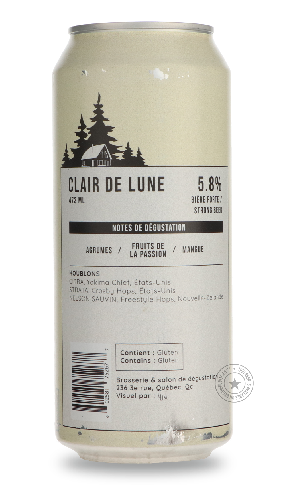 Nano Cinco- Clair De Lune-Pale- Only @ Beer Republic - The best online beer store for American & Canadian craft beer - Buy beer online from the USA and Canada - Bier online kopen - Amerikaans bier kopen - Craft beer store - Craft beer kopen - Amerikanisch bier kaufen - Bier online kaufen - Acheter biere online - IPA - Stout - Porter - New England IPA - Hazy IPA - Imperial Stout - Barrel Aged - Barrel Aged Imperial Stout - Brown - Dark beer - Blond - Blonde - Pilsner - Lager - Wheat - Weizen - Amber - Barley