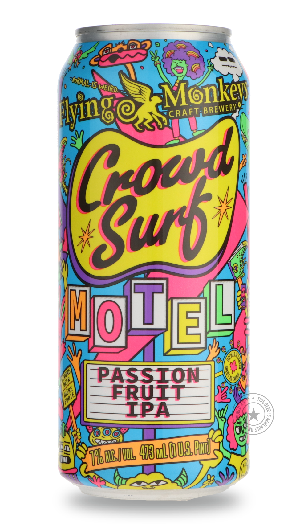 Flying Monkeys- Crowd Surf Motel Passion Fruit IPA-IPA- Only @ Beer Republic - The best online beer store for American & Canadian craft beer - Buy beer online from the USA and Canada - Bier online kopen - Amerikaans bier kopen - Craft beer store - Craft beer kopen - Amerikanisch bier kaufen - Bier online kaufen - Acheter biere online - IPA - Stout - Porter - New England IPA - Hazy IPA - Imperial Stout - Barrel Aged - Barrel Aged Imperial Stout - Brown - Dark beer - Blond - Blonde - Pilsner - Lager - Wheat -