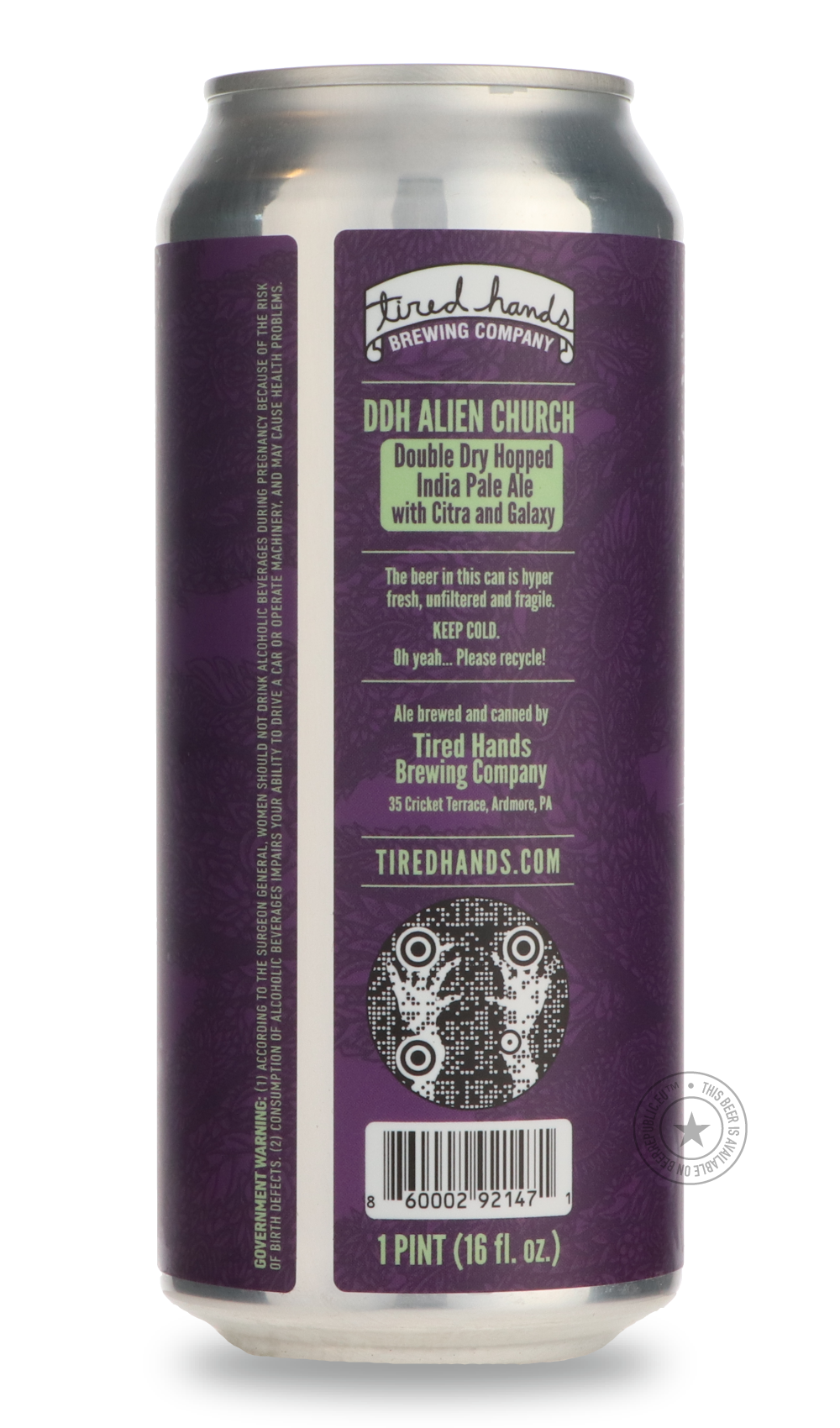 Tired Hands- DDH Alien Church Citra & Galaxy-IPA- Only @ Beer Republic - The best online beer store for American & Canadian craft beer - Buy beer online from the USA and Canada - Bier online kopen - Amerikaans bier kopen - Craft beer store - Craft beer kopen - Amerikanisch bier kaufen - Bier online kaufen - Acheter biere online - IPA - Stout - Porter - New England IPA - Hazy IPA - Imperial Stout - Barrel Aged - Barrel Aged Imperial Stout - Brown - Dark beer - Blond - Blonde - Pilsner - Lager - Wheat - Weize
