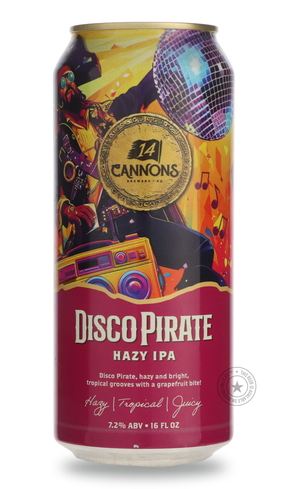 -14 Cannons- Disco Pirate-IPA- Only @ Beer Republic - The best online beer store for American & Canadian craft beer - Buy beer online from the USA and Canada - Bier online kopen - Amerikaans bier kopen - Craft beer store - Craft beer kopen - Amerikanisch bier kaufen - Bier online kaufen - Acheter biere online - IPA - Stout - Porter - New England IPA - Hazy IPA - Imperial Stout - Barrel Aged - Barrel Aged Imperial Stout - Brown - Dark beer - Blond - Blonde - Pilsner - Lager - Wheat - Weizen - Amber - Barley 