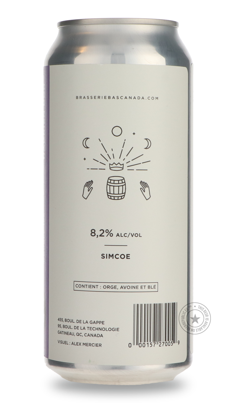 -Brasserie du Bas-Canada- Double Dry Hopped Hadrien-IPA- Only @ Beer Republic - The best online beer store for American & Canadian craft beer - Buy beer online from the USA and Canada - Bier online kopen - Amerikaans bier kopen - Craft beer store - Craft beer kopen - Amerikanisch bier kaufen - Bier online kaufen - Acheter biere online - IPA - Stout - Porter - New England IPA - Hazy IPA - Imperial Stout - Barrel Aged - Barrel Aged Imperial Stout - Brown - Dark beer - Blond - Blonde - Pilsner - Lager - Wheat 