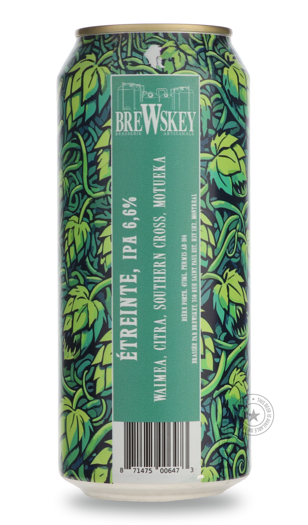 -Brewskey- ÉTREINTE-IPA- Only @ Beer Republic - The best online beer store for American & Canadian craft beer - Buy beer online from the USA and Canada - Bier online kopen - Amerikaans bier kopen - Craft beer store - Craft beer kopen - Amerikanisch bier kaufen - Bier online kaufen - Acheter biere online - IPA - Stout - Porter - New England IPA - Hazy IPA - Imperial Stout - Barrel Aged - Barrel Aged Imperial Stout - Brown - Dark beer - Blond - Blonde - Pilsner - Lager - Wheat - Weizen - Amber - Barley Wine -