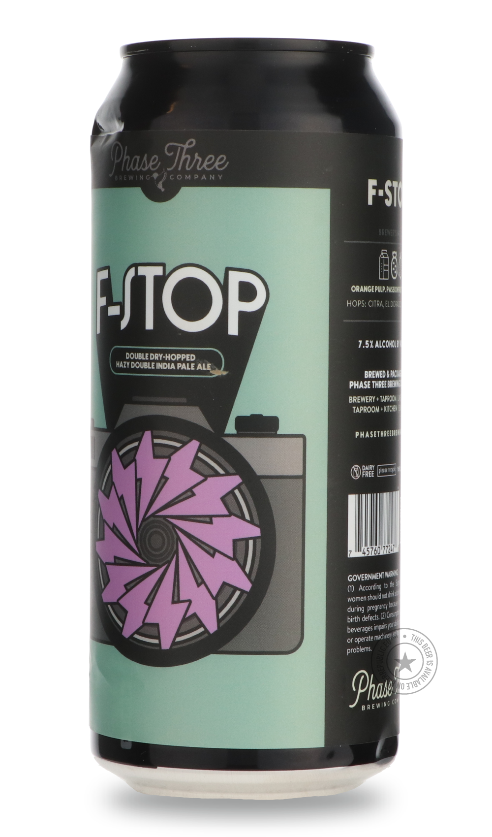 -Phase Three- F-Stop-IPA- Only @ Beer Republic - The best online beer store for American & Canadian craft beer - Buy beer online from the USA and Canada - Bier online kopen - Amerikaans bier kopen - Craft beer store - Craft beer kopen - Amerikanisch bier kaufen - Bier online kaufen - Acheter biere online - IPA - Stout - Porter - New England IPA - Hazy IPA - Imperial Stout - Barrel Aged - Barrel Aged Imperial Stout - Brown - Dark beer - Blond - Blonde - Pilsner - Lager - Wheat - Weizen - Amber - Barley Wine 