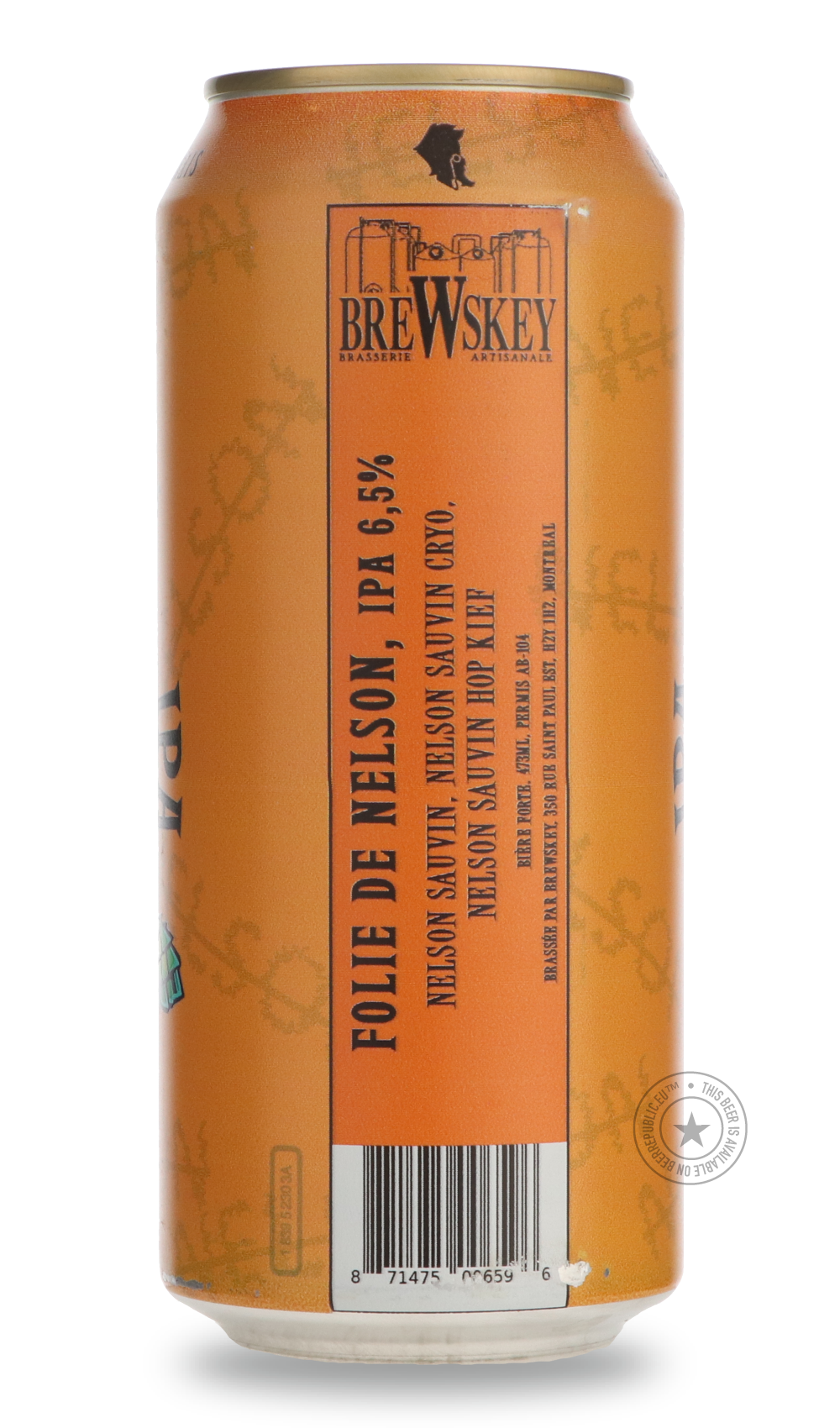 Brewskey- FOLIE DE NELSON-IPA- Only @ Beer Republic - The best online beer store for American & Canadian craft beer - Buy beer online from the USA and Canada - Bier online kopen - Amerikaans bier kopen - Craft beer store - Craft beer kopen - Amerikanisch bier kaufen - Bier online kaufen - Acheter biere online - IPA - Stout - Porter - New England IPA - Hazy IPA - Imperial Stout - Barrel Aged - Barrel Aged Imperial Stout - Brown - Dark beer - Blond - Blonde - Pilsner - Lager - Wheat - Weizen - Amber - Barley 