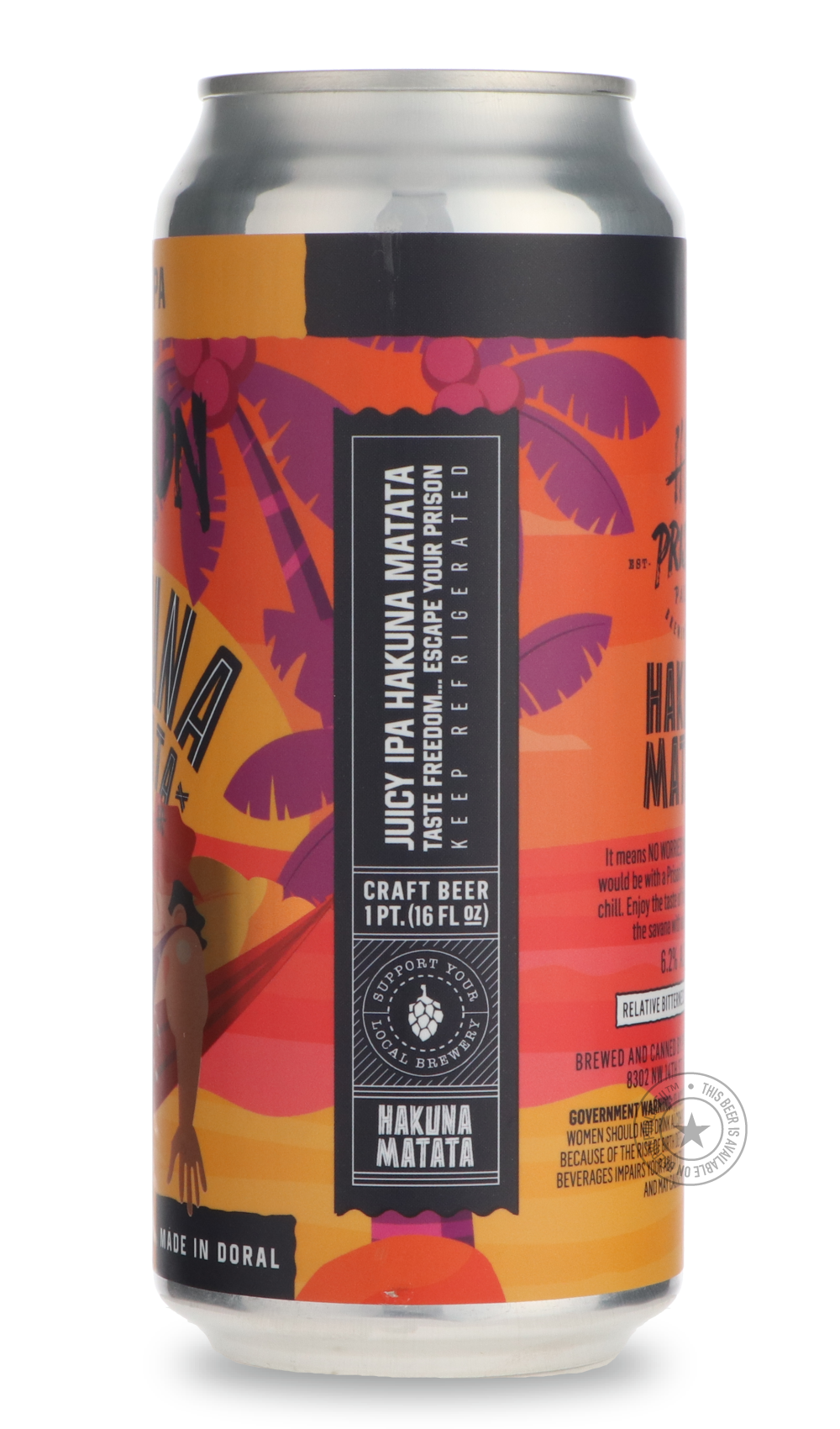 -Prison Pals- Hakuna Matata-IPA- Only @ Beer Republic - The best online beer store for American & Canadian craft beer - Buy beer online from the USA and Canada - Bier online kopen - Amerikaans bier kopen - Craft beer store - Craft beer kopen - Amerikanisch bier kaufen - Bier online kaufen - Acheter biere online - IPA - Stout - Porter - New England IPA - Hazy IPA - Imperial Stout - Barrel Aged - Barrel Aged Imperial Stout - Brown - Dark beer - Blond - Blonde - Pilsner - Lager - Wheat - Weizen - Amber - Barle