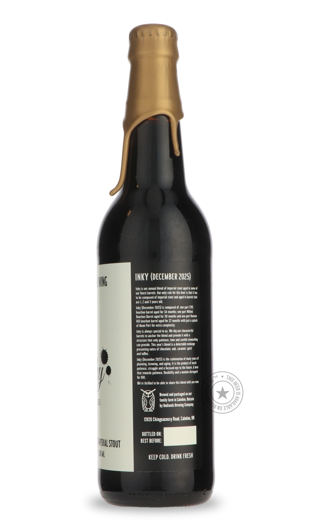 Badlands- Inky 25-Stout & Porter- Only @ Beer Republic - The best online beer store for American & Canadian craft beer - Buy beer online from the USA and Canada - Bier online kopen - Amerikaans bier kopen - Craft beer store - Craft beer kopen - Amerikanisch bier kaufen - Bier online kaufen - Acheter biere online - IPA - Stout - Porter - New England IPA - Hazy IPA - Imperial Stout - Barrel Aged - Barrel Aged Imperial Stout - Brown - Dark beer - Blond - Blonde - Pilsner - Lager - Wheat - Weizen - Amber - Barl