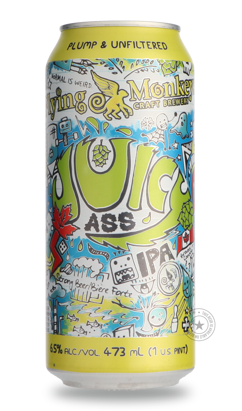 -Flying Monkeys- Juicy Ass-IPA- Only @ Beer Republic - The best online beer store for American & Canadian craft beer - Buy beer online from the USA and Canada - Bier online kopen - Amerikaans bier kopen - Craft beer store - Craft beer kopen - Amerikanisch bier kaufen - Bier online kaufen - Acheter biere online - IPA - Stout - Porter - New England IPA - Hazy IPA - Imperial Stout - Barrel Aged - Barrel Aged Imperial Stout - Brown - Dark beer - Blond - Blonde - Pilsner - Lager - Wheat - Weizen - Amber - Barley