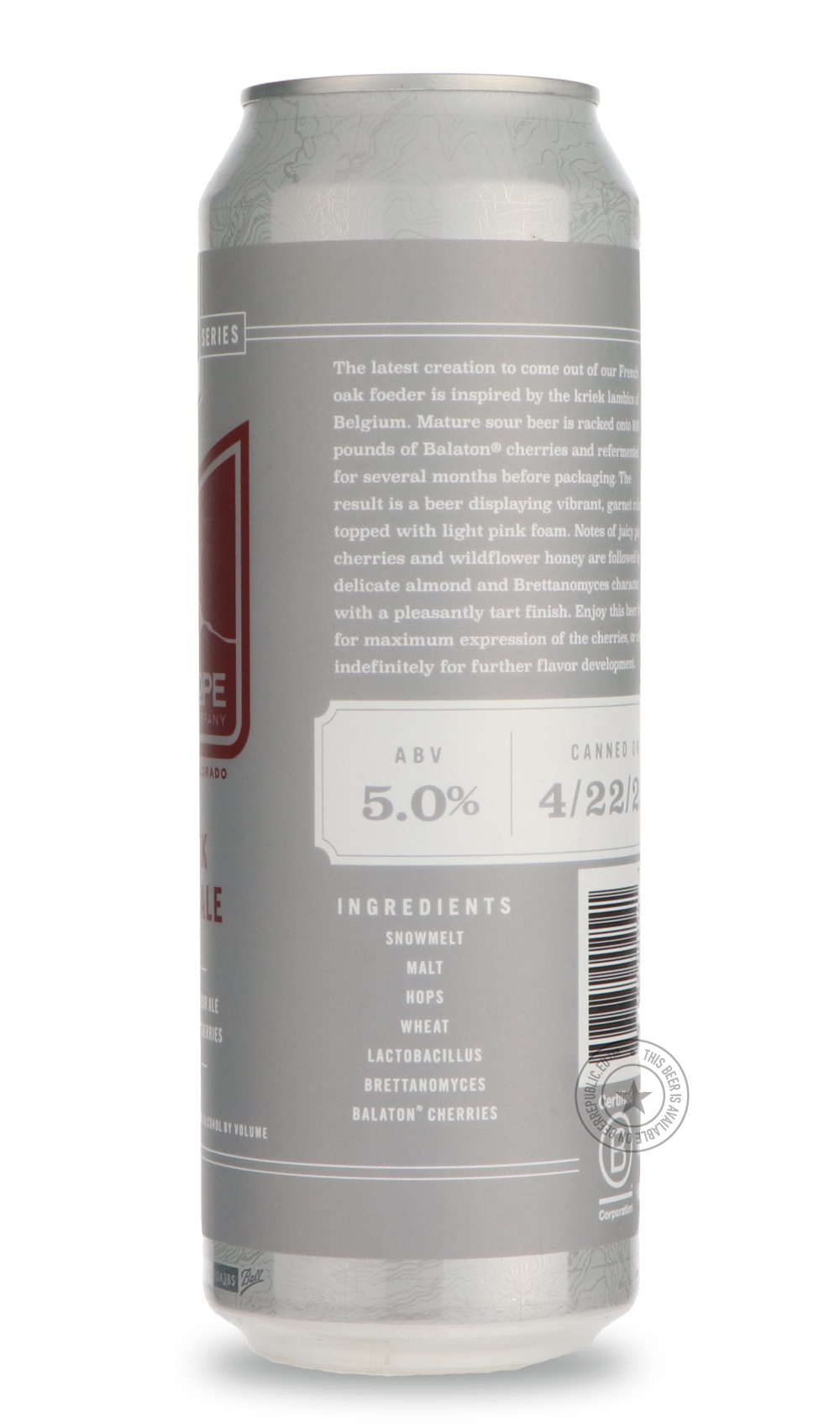 -Upslope- Lee Hill Series Vol. 32 - Kriek Sour Ale-Sour / Wild & Fruity- Only @ Beer Republic - The best online beer store for American & Canadian craft beer - Buy beer online from the USA and Canada - Bier online kopen - Amerikaans bier kopen - Craft beer store - Craft beer kopen - Amerikanisch bier kaufen - Bier online kaufen - Acheter biere online - IPA - Stout - Porter - New England IPA - Hazy IPA - Imperial Stout - Barrel Aged - Barrel Aged Imperial Stout - Brown - Dark beer - Blond - Blonde - Pilsner 