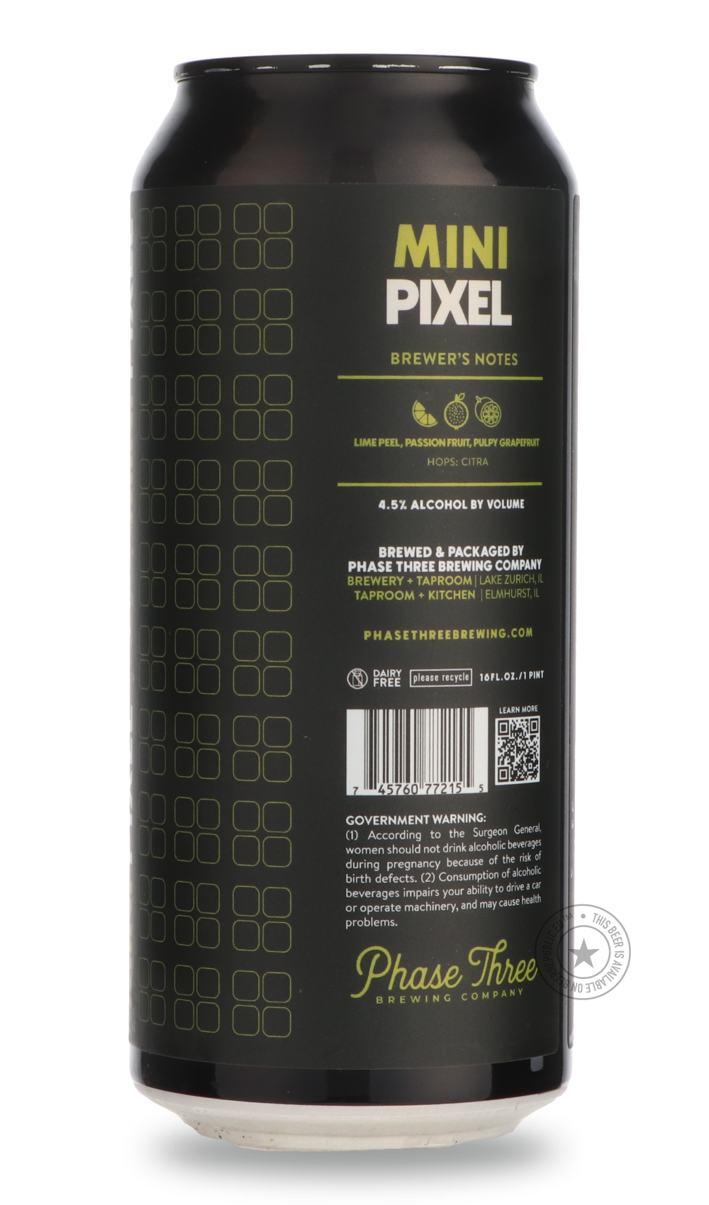-Phase Three- Mini Pixel-IPA- Only @ Beer Republic - The best online beer store for American & Canadian craft beer - Buy beer online from the USA and Canada - Bier online kopen - Amerikaans bier kopen - Craft beer store - Craft beer kopen - Amerikanisch bier kaufen - Bier online kaufen - Acheter biere online - IPA - Stout - Porter - New England IPA - Hazy IPA - Imperial Stout - Barrel Aged - Barrel Aged Imperial Stout - Brown - Dark beer - Blond - Blonde - Pilsner - Lager - Wheat - Weizen - Amber - Barley W