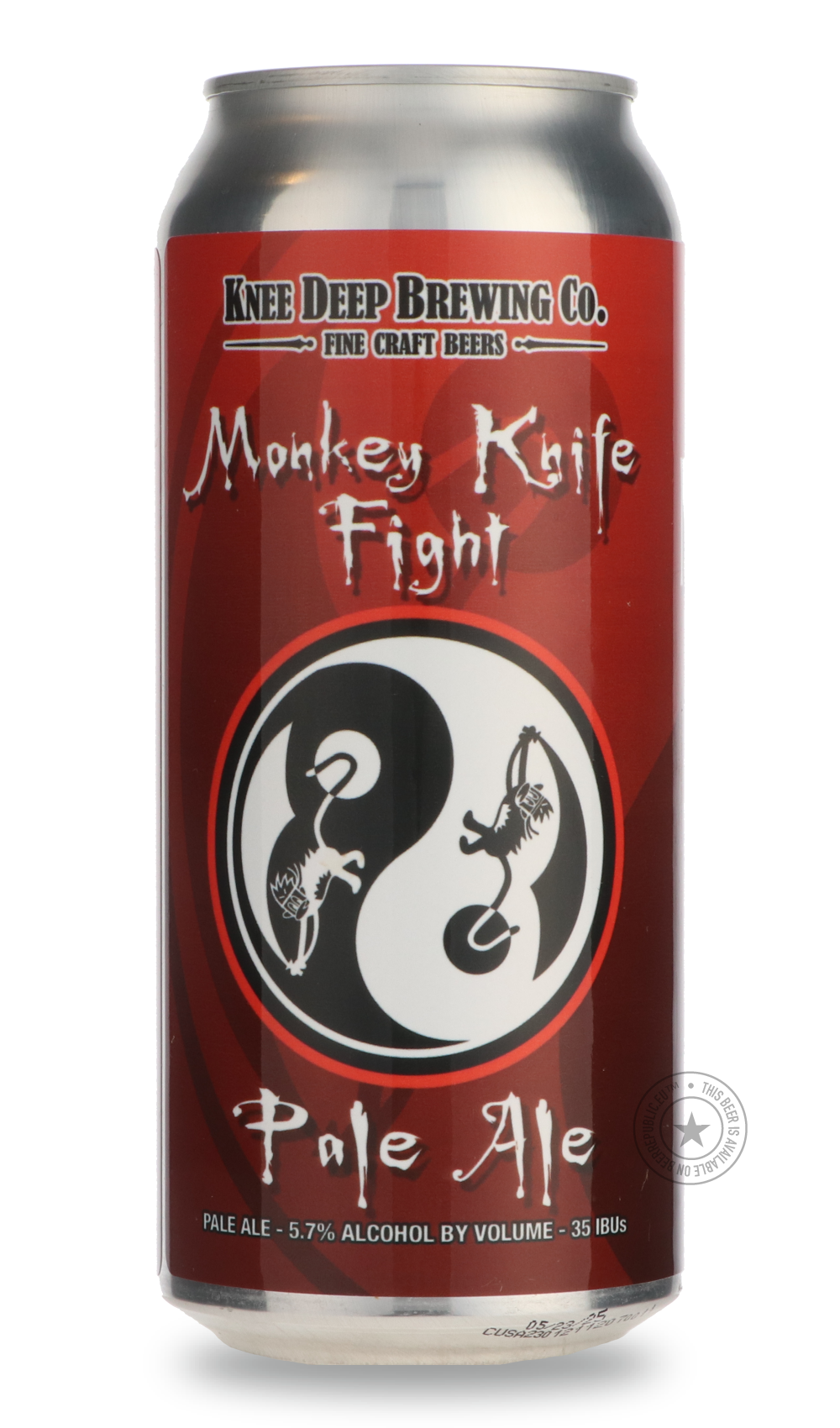 -Knee Deep- Monkey Knife Fight-Pale- Only @ Beer Republic - The best online beer store for American & Canadian craft beer - Buy beer online from the USA and Canada - Bier online kopen - Amerikaans bier kopen - Craft beer store - Craft beer kopen - Amerikanisch bier kaufen - Bier online kaufen - Acheter biere online - IPA - Stout - Porter - New England IPA - Hazy IPA - Imperial Stout - Barrel Aged - Barrel Aged Imperial Stout - Brown - Dark beer - Blond - Blonde - Pilsner - Lager - Wheat - Weizen - Amber - B