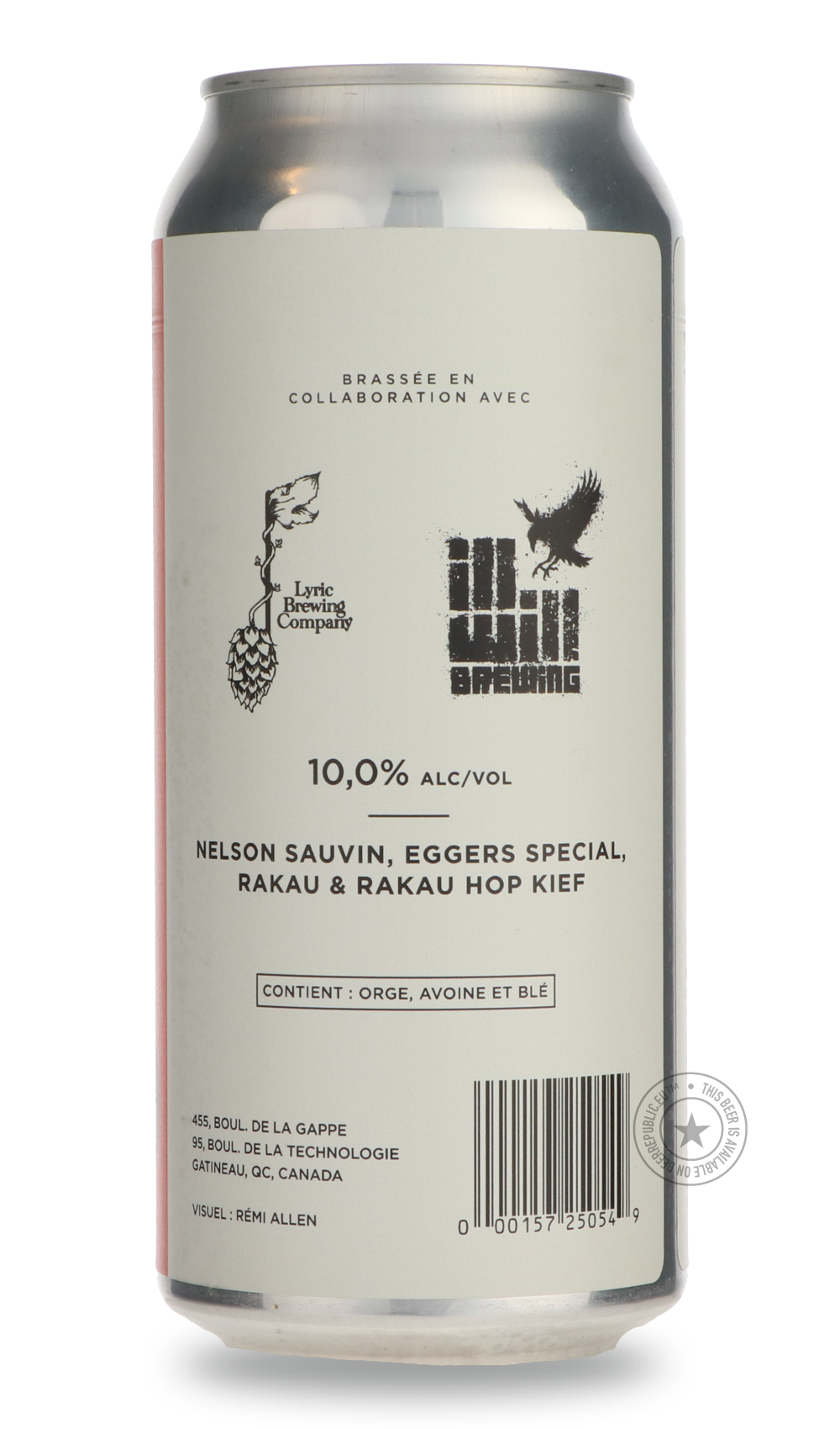 Brasserie du Bas-Canada- Monstre De La Mer / Lyric & Ill Will-IPA- Only @ Beer Republic - The best online beer store for American & Canadian craft beer - Buy beer online from the USA and Canada - Bier online kopen - Amerikaans bier kopen - Craft beer store - Craft beer kopen - Amerikanisch bier kaufen - Bier online kaufen - Acheter biere online - IPA - Stout - Porter - New England IPA - Hazy IPA - Imperial Stout - Barrel Aged - Barrel Aged Imperial Stout - Brown - Dark beer - Blond - Blonde - Pilsner - Lage