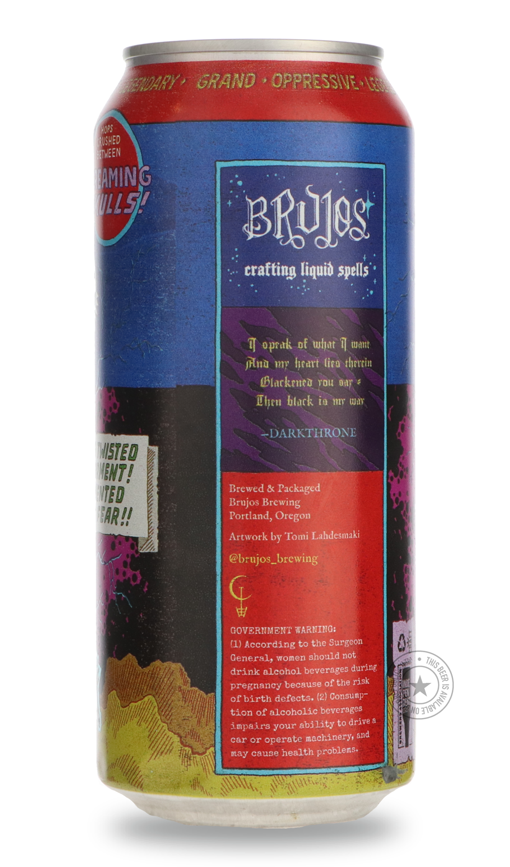 -Brujos- Mortis Imperium-IPA- Only @ Beer Republic - The best online beer store for American & Canadian craft beer - Buy beer online from the USA and Canada - Bier online kopen - Amerikaans bier kopen - Craft beer store - Craft beer kopen - Amerikanisch bier kaufen - Bier online kaufen - Acheter biere online - IPA - Stout - Porter - New England IPA - Hazy IPA - Imperial Stout - Barrel Aged - Barrel Aged Imperial Stout - Brown - Dark beer - Blond - Blonde - Pilsner - Lager - Wheat - Weizen - Amber - Barley W