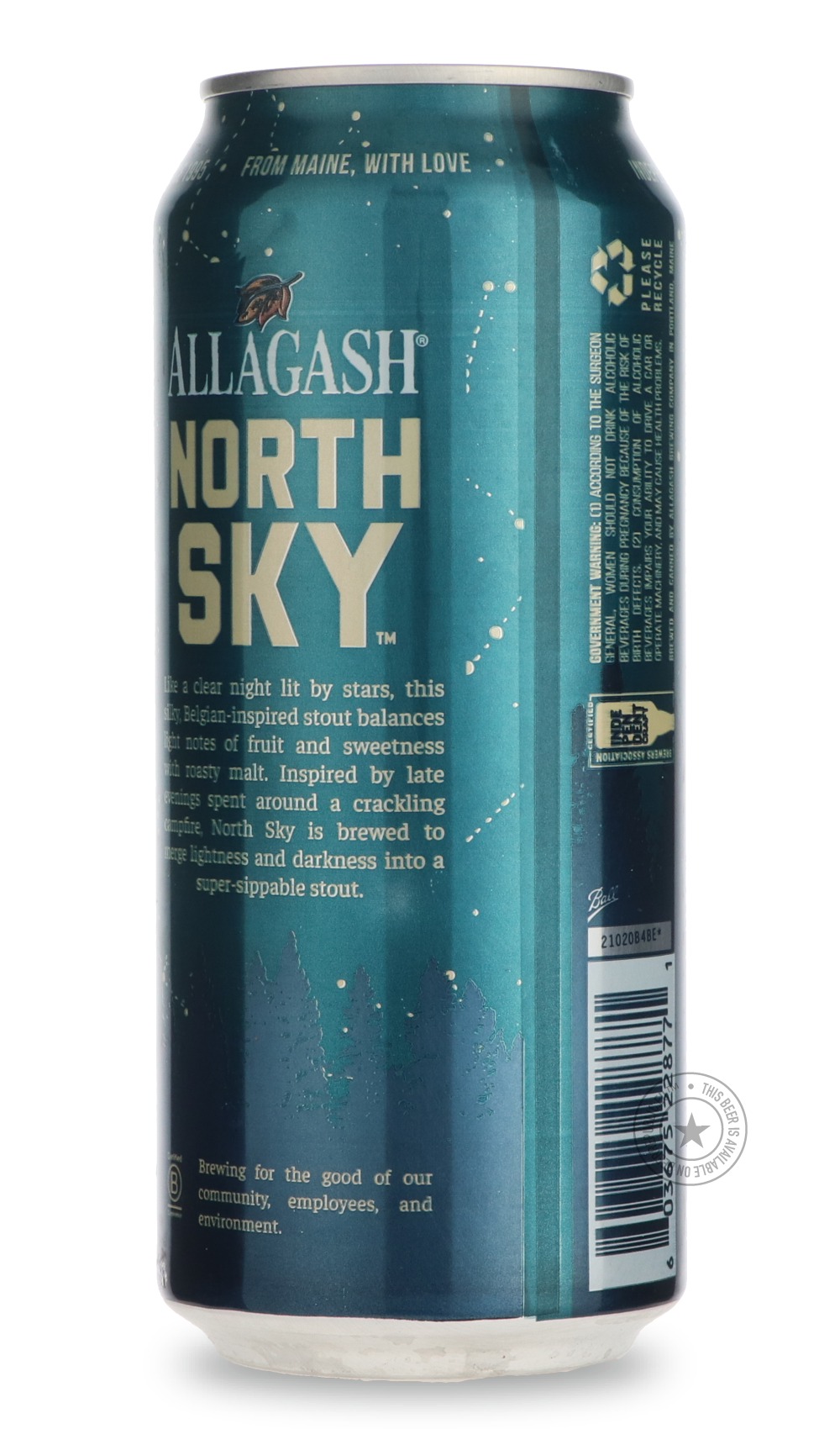 -Allagash- North Sky [473ml can]-Stout & Porter- Only @ Beer Republic - The best online beer store for American & Canadian craft beer - Buy beer online from the USA and Canada - Bier online kopen - Amerikaans bier kopen - Craft beer store - Craft beer kopen - Amerikanisch bier kaufen - Bier online kaufen - Acheter biere online - IPA - Stout - Porter - New England IPA - Hazy IPA - Imperial Stout - Barrel Aged - Barrel Aged Imperial Stout - Brown - Dark beer - Blond - Blonde - Pilsner - Lager - Wheat - Weizen