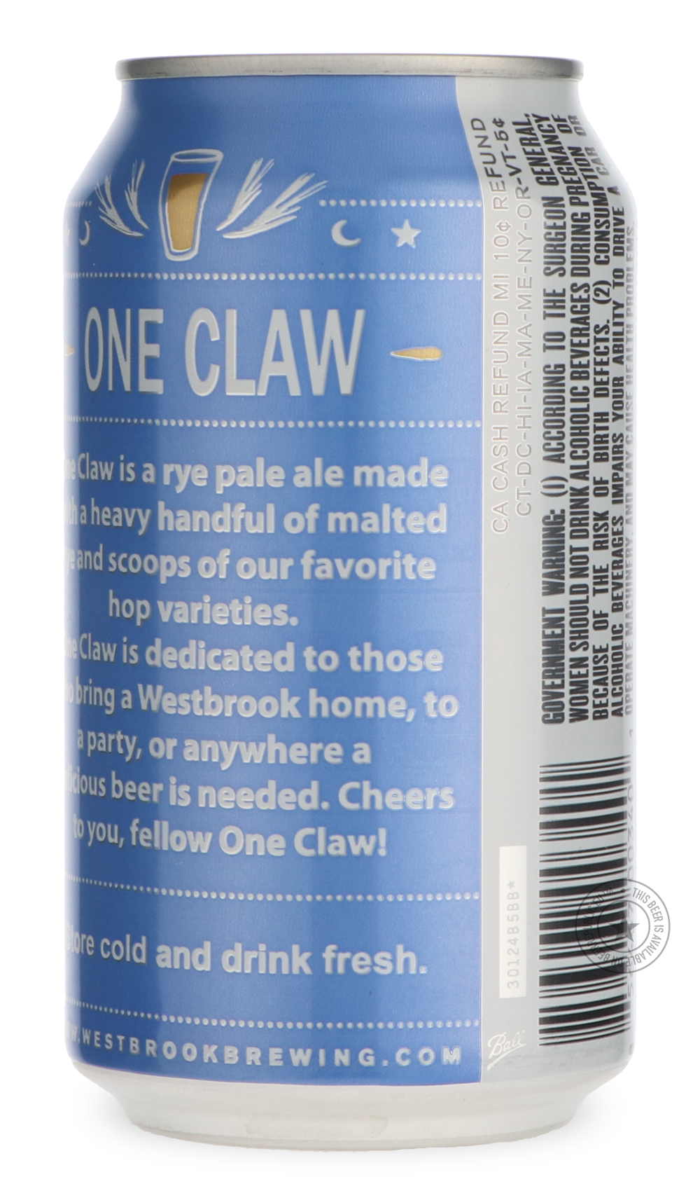 -Westbrook- One Claw-Pale- Only @ Beer Republic - The best online beer store for American & Canadian craft beer - Buy beer online from the USA and Canada - Bier online kopen - Amerikaans bier kopen - Craft beer store - Craft beer kopen - Amerikanisch bier kaufen - Bier online kaufen - Acheter biere online - IPA - Stout - Porter - New England IPA - Hazy IPA - Imperial Stout - Barrel Aged - Barrel Aged Imperial Stout - Brown - Dark beer - Blond - Blonde - Pilsner - Lager - Wheat - Weizen - Amber - Barley Wine