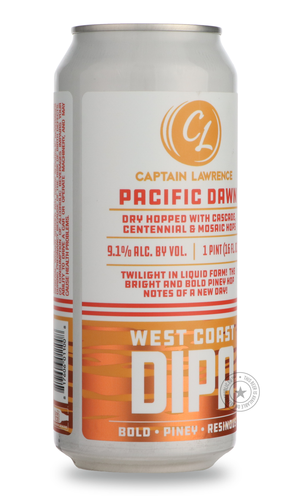 -Captain Lawrence- Pacific Dawn-IPA- Only @ Beer Republic - The best online beer store for American & Canadian craft beer - Buy beer online from the USA and Canada - Bier online kopen - Amerikaans bier kopen - Craft beer store - Craft beer kopen - Amerikanisch bier kaufen - Bier online kaufen - Acheter biere online - IPA - Stout - Porter - New England IPA - Hazy IPA - Imperial Stout - Barrel Aged - Barrel Aged Imperial Stout - Brown - Dark beer - Blond - Blonde - Pilsner - Lager - Wheat - Weizen - Amber - B