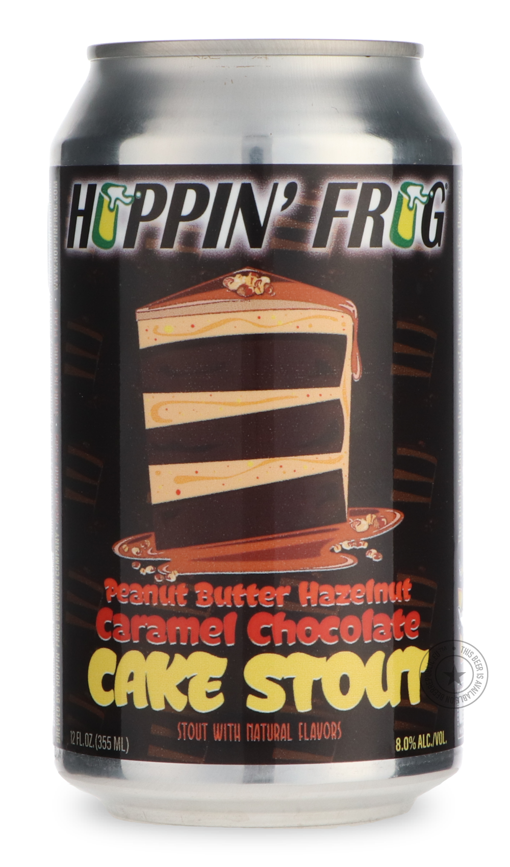 Hoppin' Frog- Peanut Butter Hazelnut Caramel Chocolate Cake Stout-Stout & Porter- Only @ Beer Republic - The best online beer store for American & Canadian craft beer - Buy beer online from the USA and Canada - Bier online kopen - Amerikaans bier kopen - Craft beer store - Craft beer kopen - Amerikanisch bier kaufen - Bier online kaufen - Acheter biere online - IPA - Stout - Porter - New England IPA - Hazy IPA - Imperial Stout - Barrel Aged - Barrel Aged Imperial Stout - Brown - Dark beer - Blond - Blonde -
