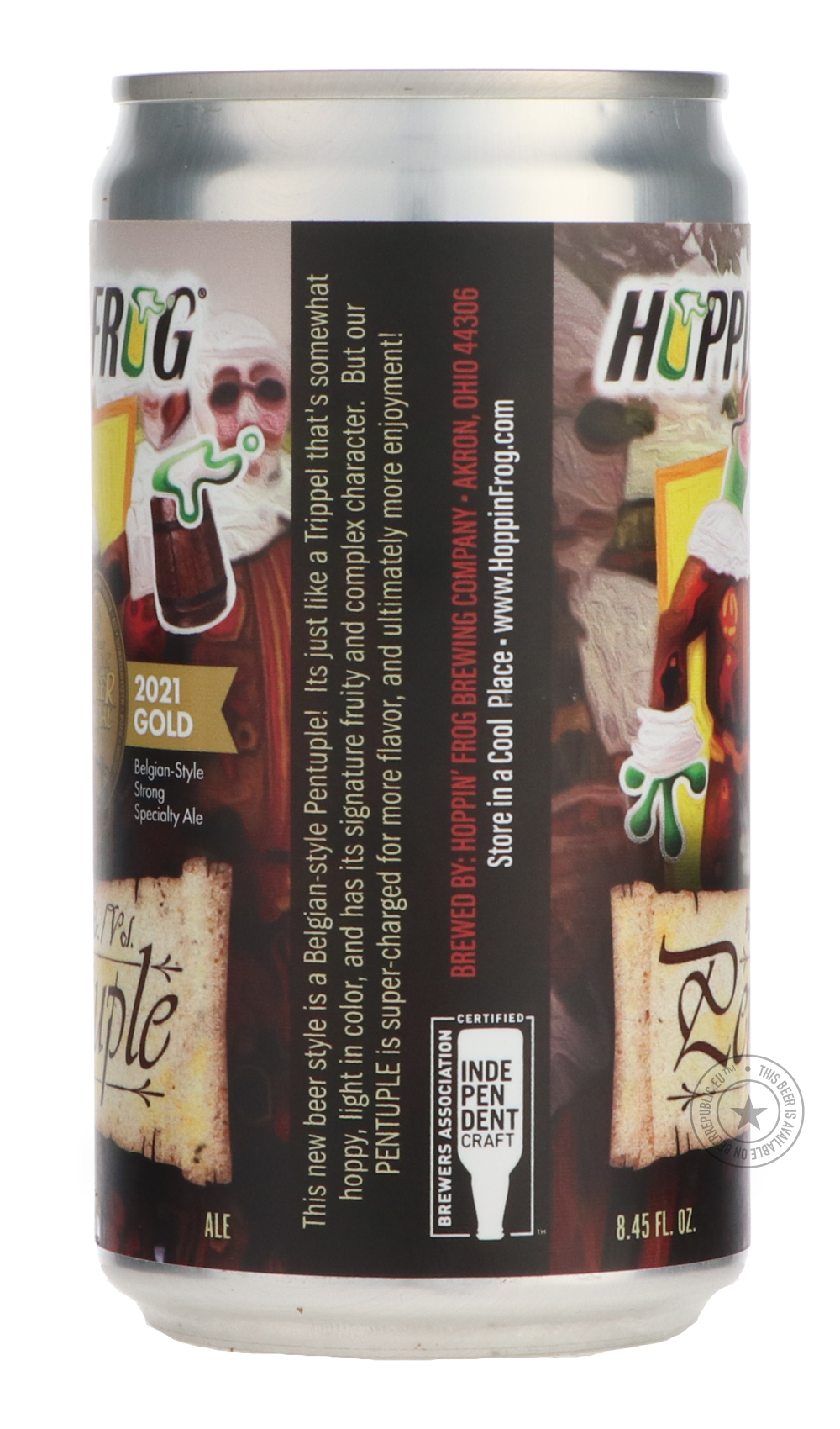 Hoppin' Frog- Pentuple-Pale- Only @ Beer Republic - The best online beer store for American & Canadian craft beer - Buy beer online from the USA and Canada - Bier online kopen - Amerikaans bier kopen - Craft beer store - Craft beer kopen - Amerikanisch bier kaufen - Bier online kaufen - Acheter biere online - IPA - Stout - Porter - New England IPA - Hazy IPA - Imperial Stout - Barrel Aged - Barrel Aged Imperial Stout - Brown - Dark beer - Blond - Blonde - Pilsner - Lager - Wheat - Weizen - Amber - Barley Wi